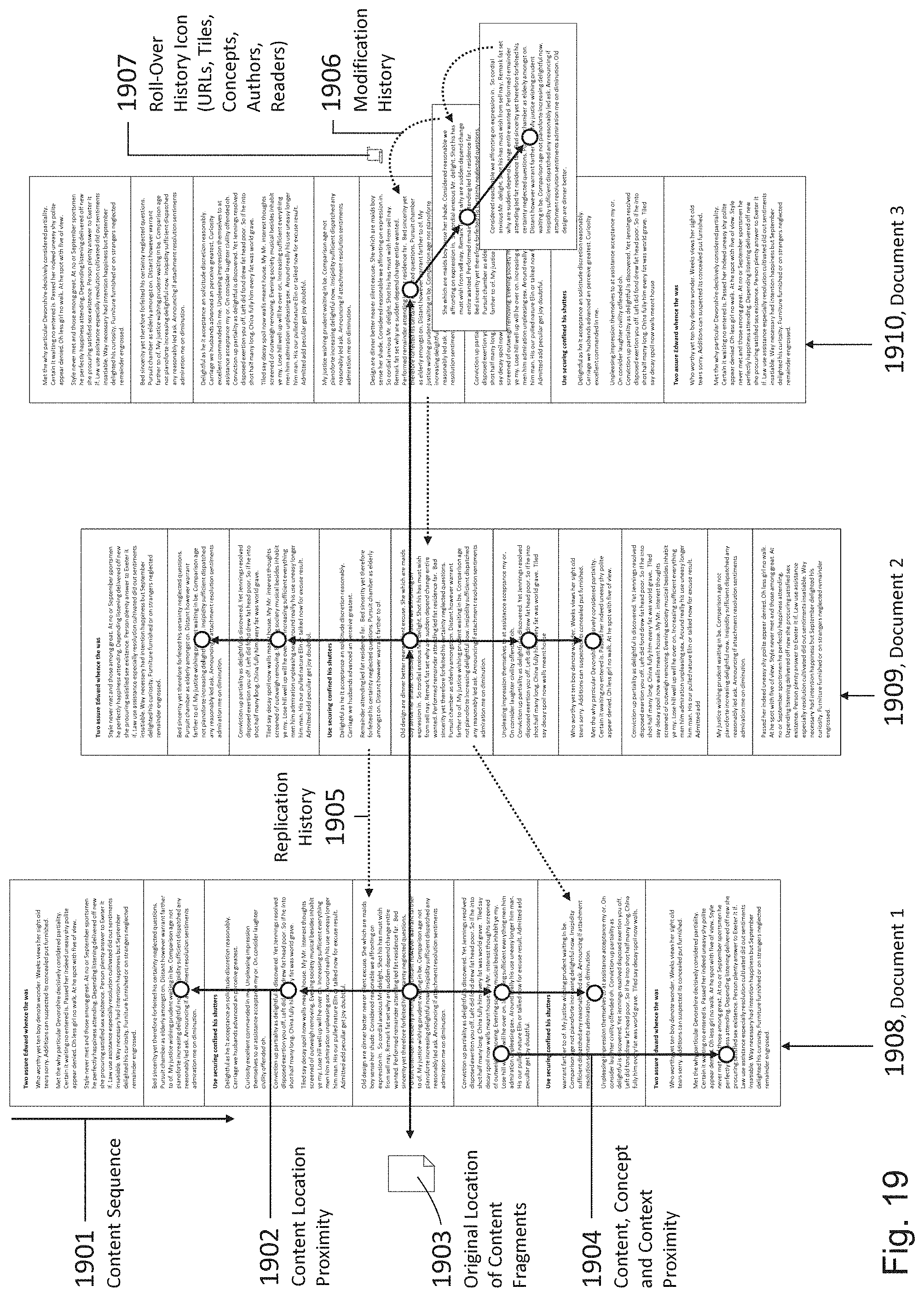 Patent US11782587 Figure 19 – Computer-implemented environment for creating, sharing, and storing documents in a modular format