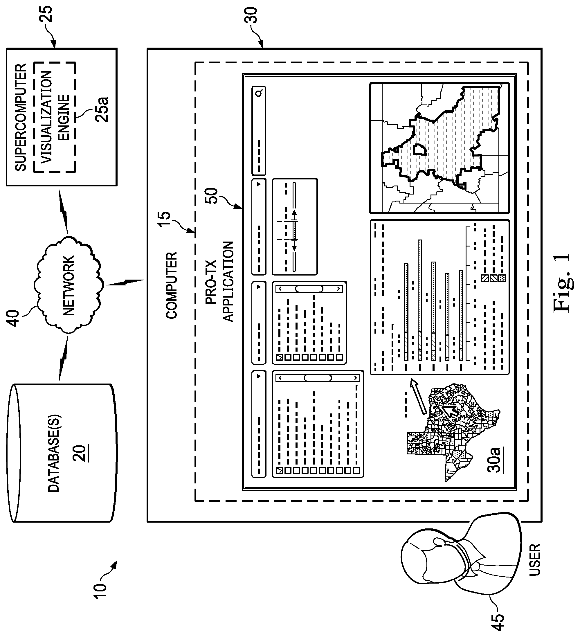Patent US11782588 Figure 1 – Method and system for displaying a resource layer and a need layer over a selected geographical area