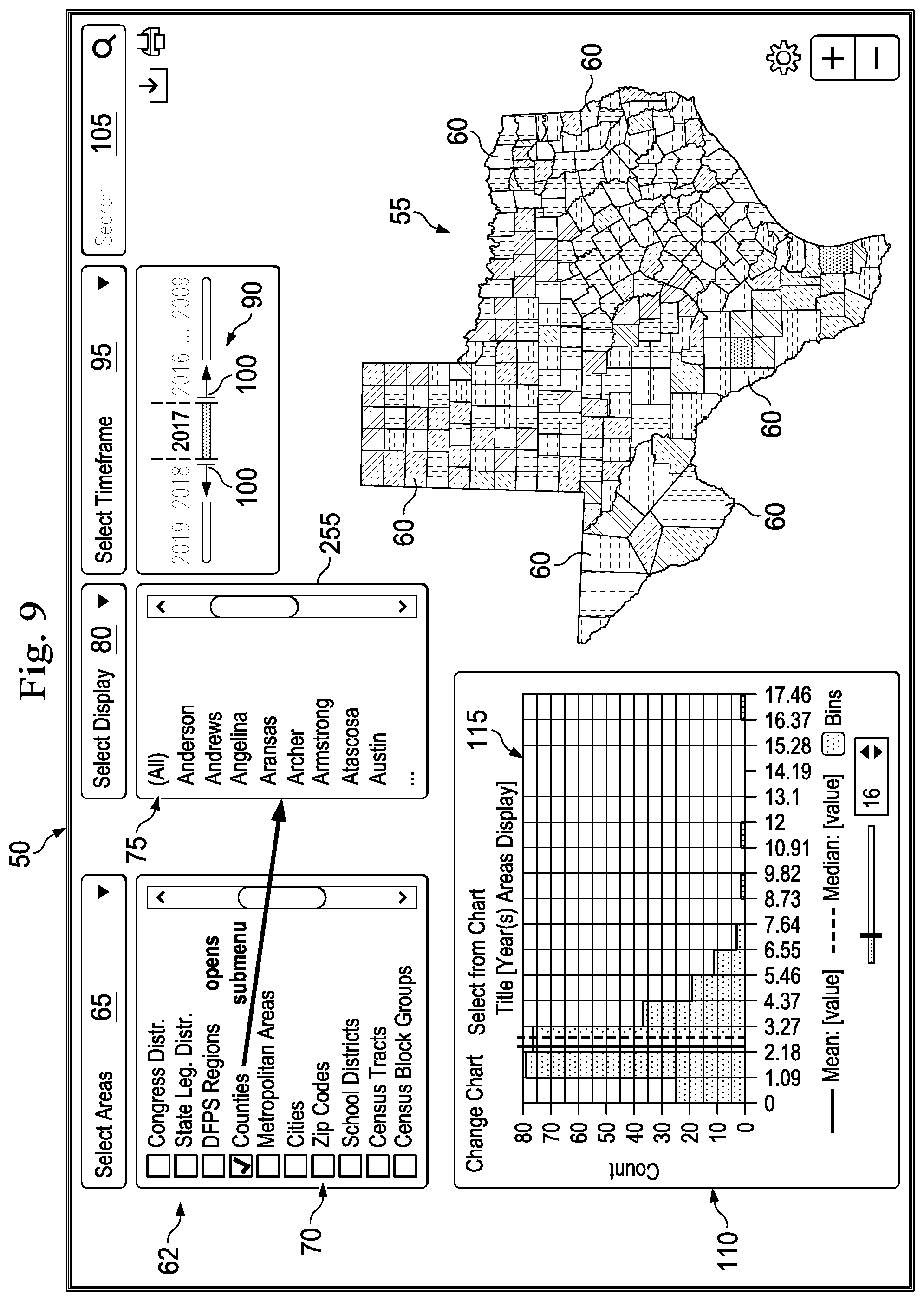 Patent US11782588 Figure 8 – Method and system for displaying a resource layer and a need layer over a selected geographical area