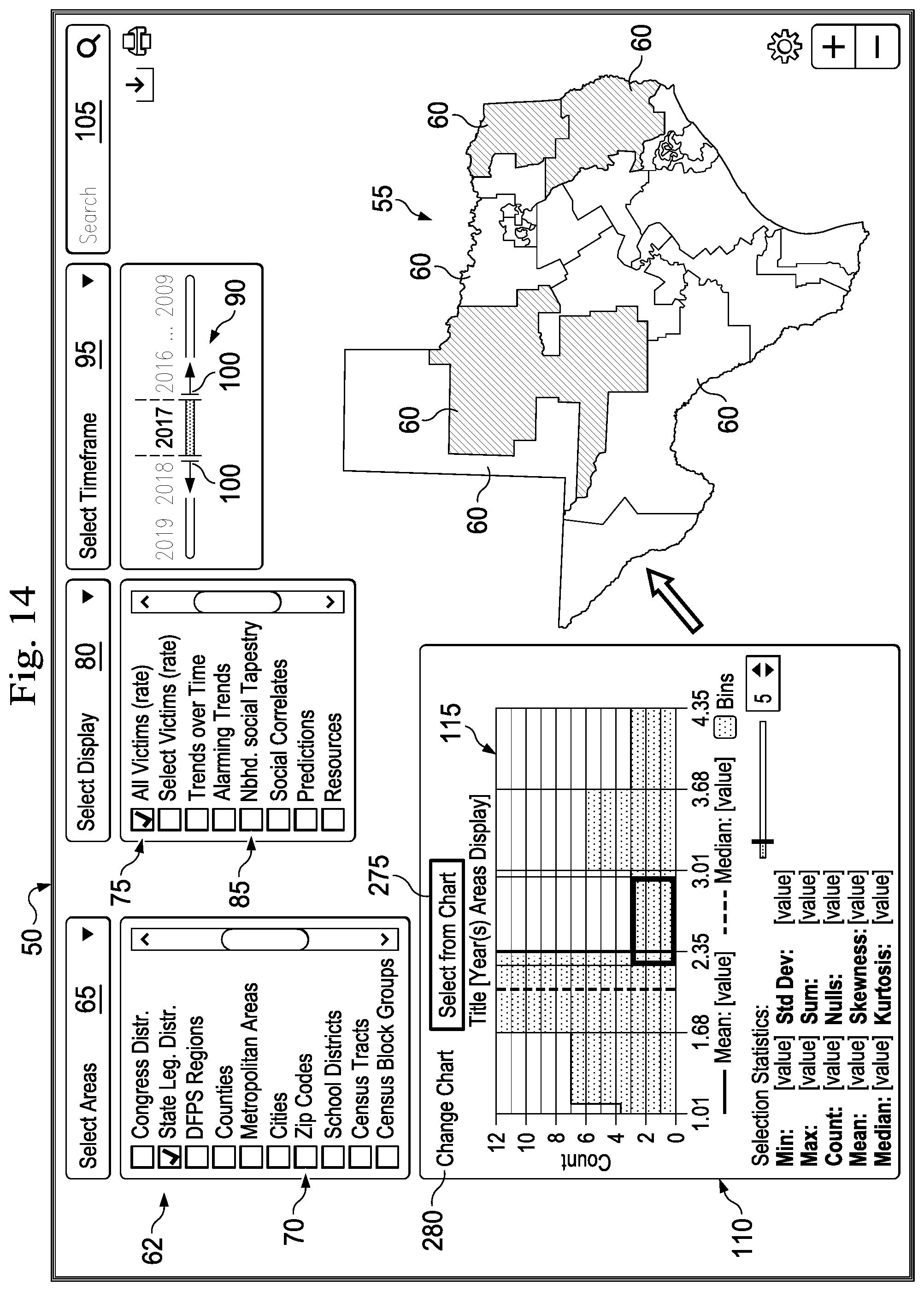 Patent US11782588 Figure 13 – Method and system for displaying a resource layer and a need layer over a selected geographical area