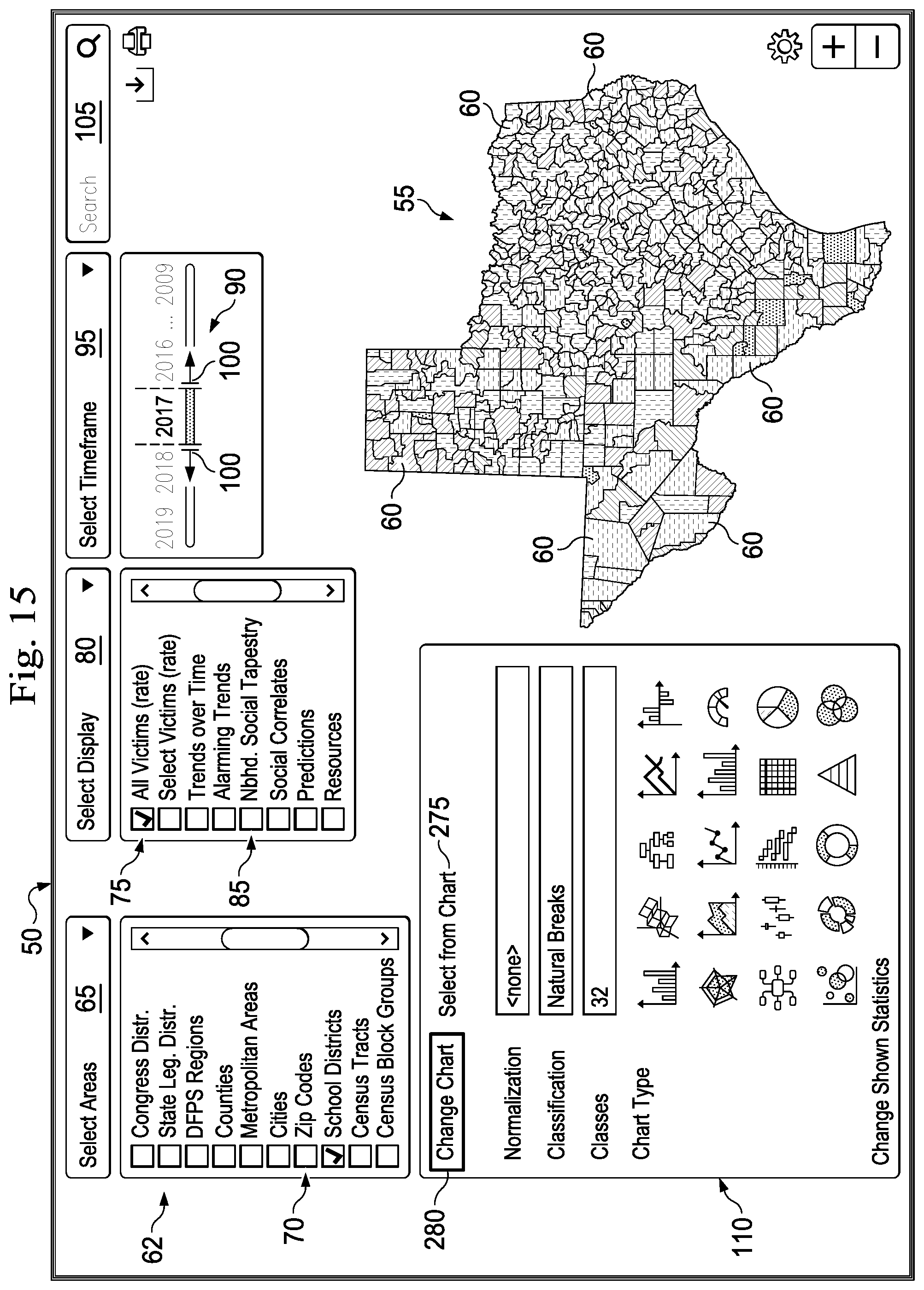 Patent US11782588 Figure 14 – Method and system for displaying a resource layer and a need layer over a selected geographical area