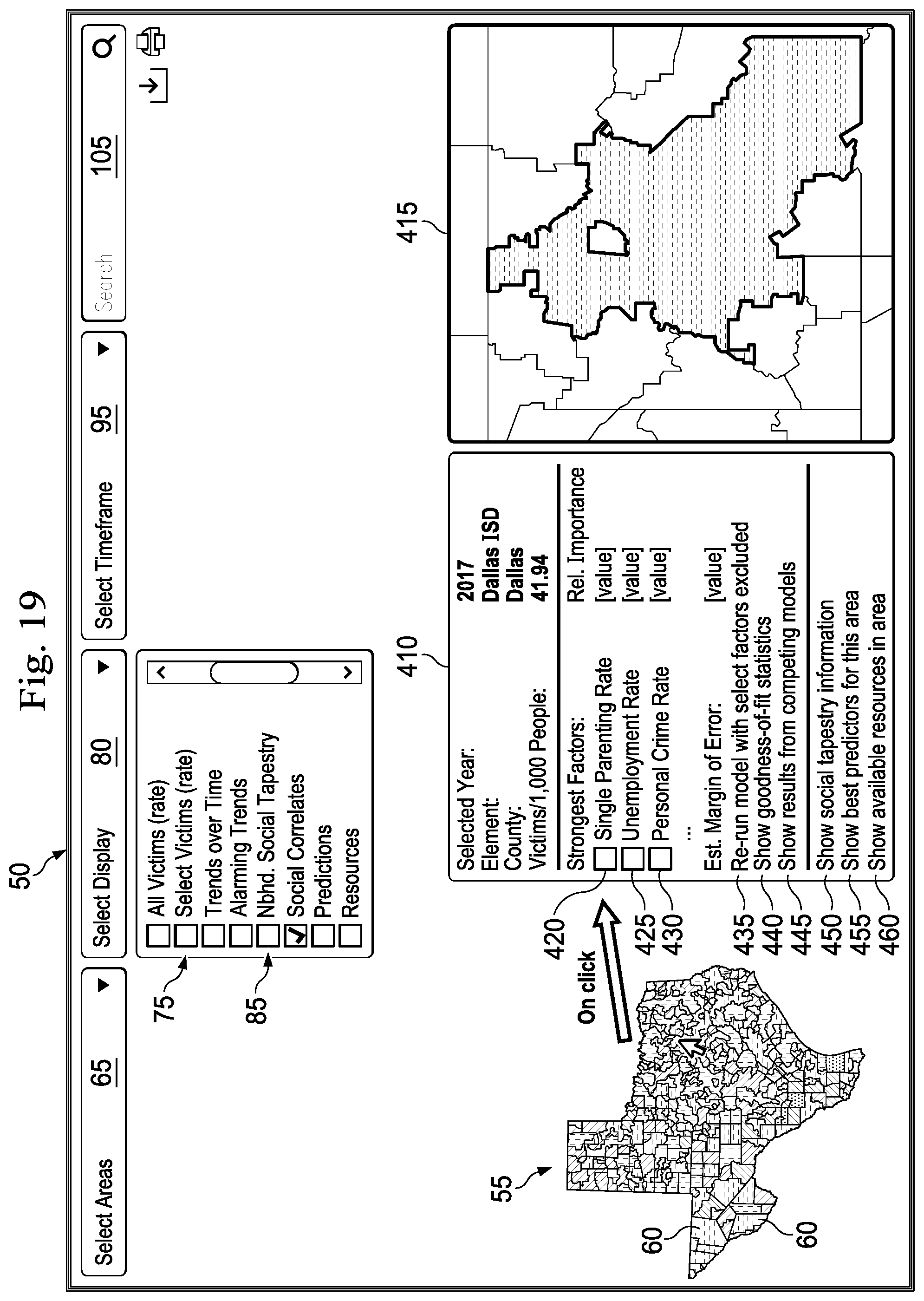 Patent US11782588 Figure 18 – Method and system for displaying a resource layer and a need layer over a selected geographical area