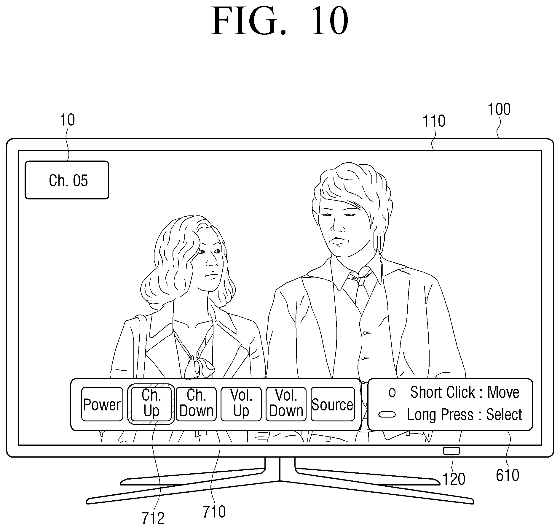 Patent US11782591 Figure 12 – Display apparatus for performing function of user selected menu item on a user interface and method for controlling display apparatus