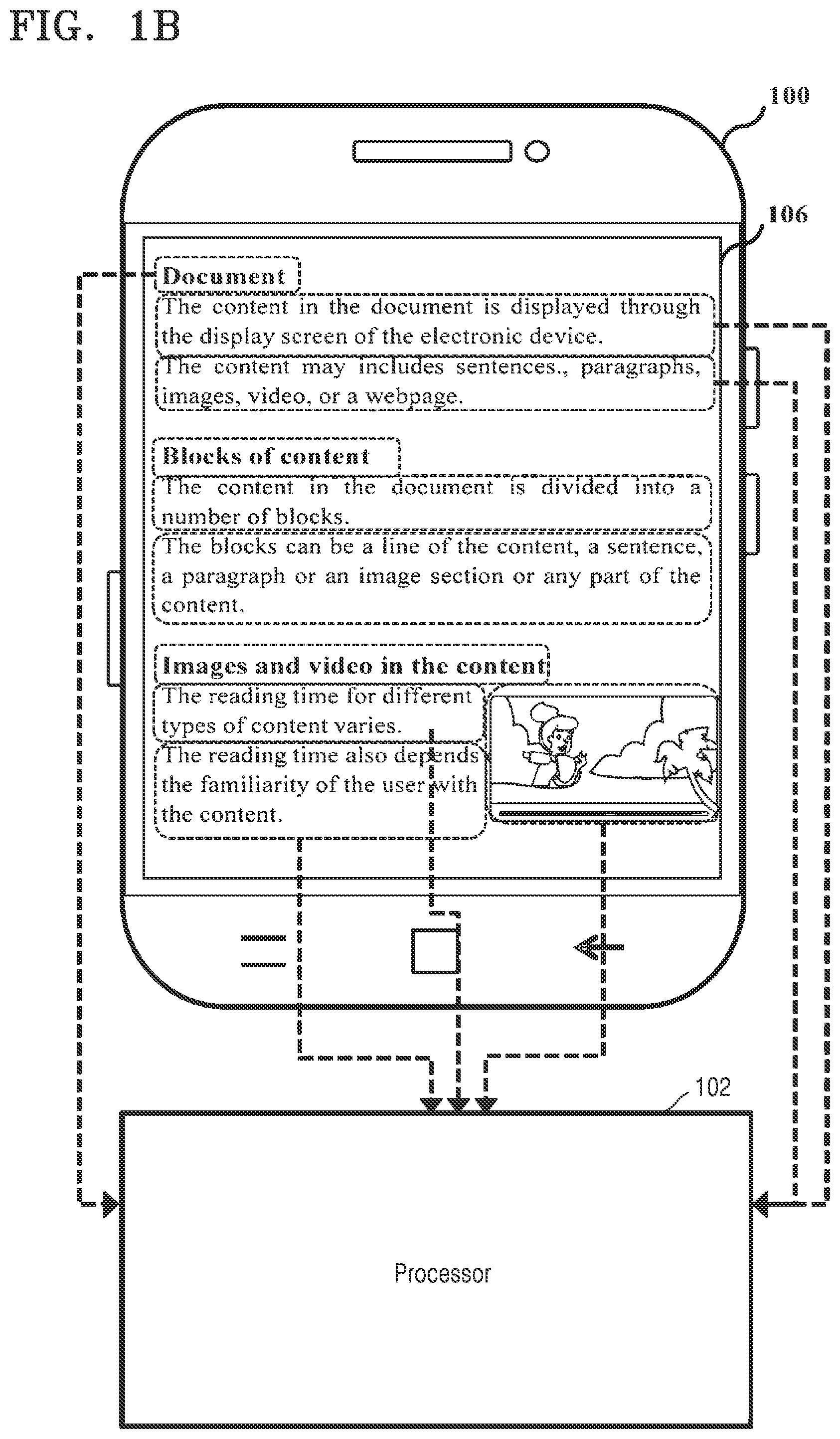 Patent US11782592 Figure 2 – Method and apparatus for managing display of readable data presented in a portion of a display