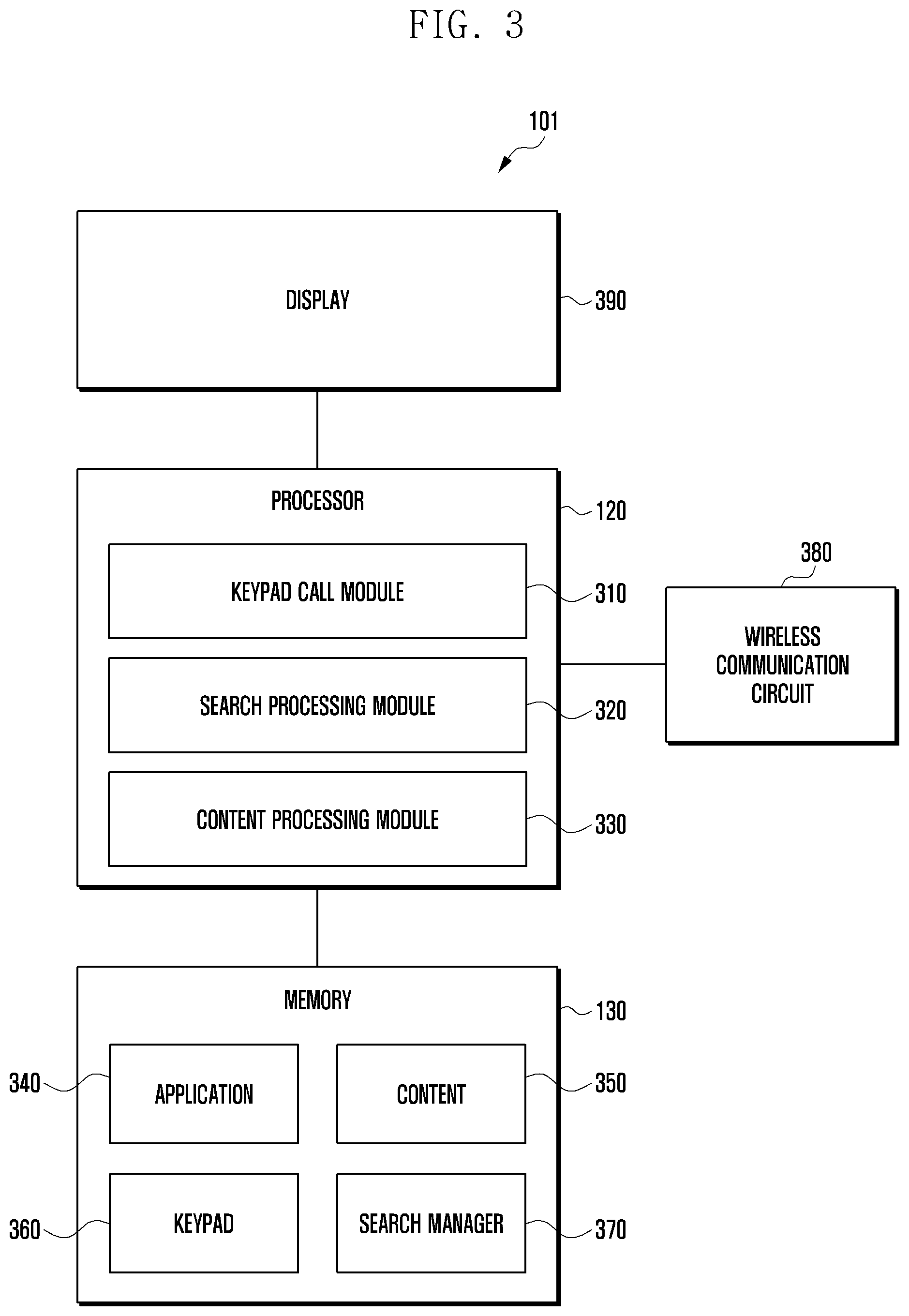 Patent US11782596 Figure 3 – Apparatus and method for providing content search using keypad in electronic device