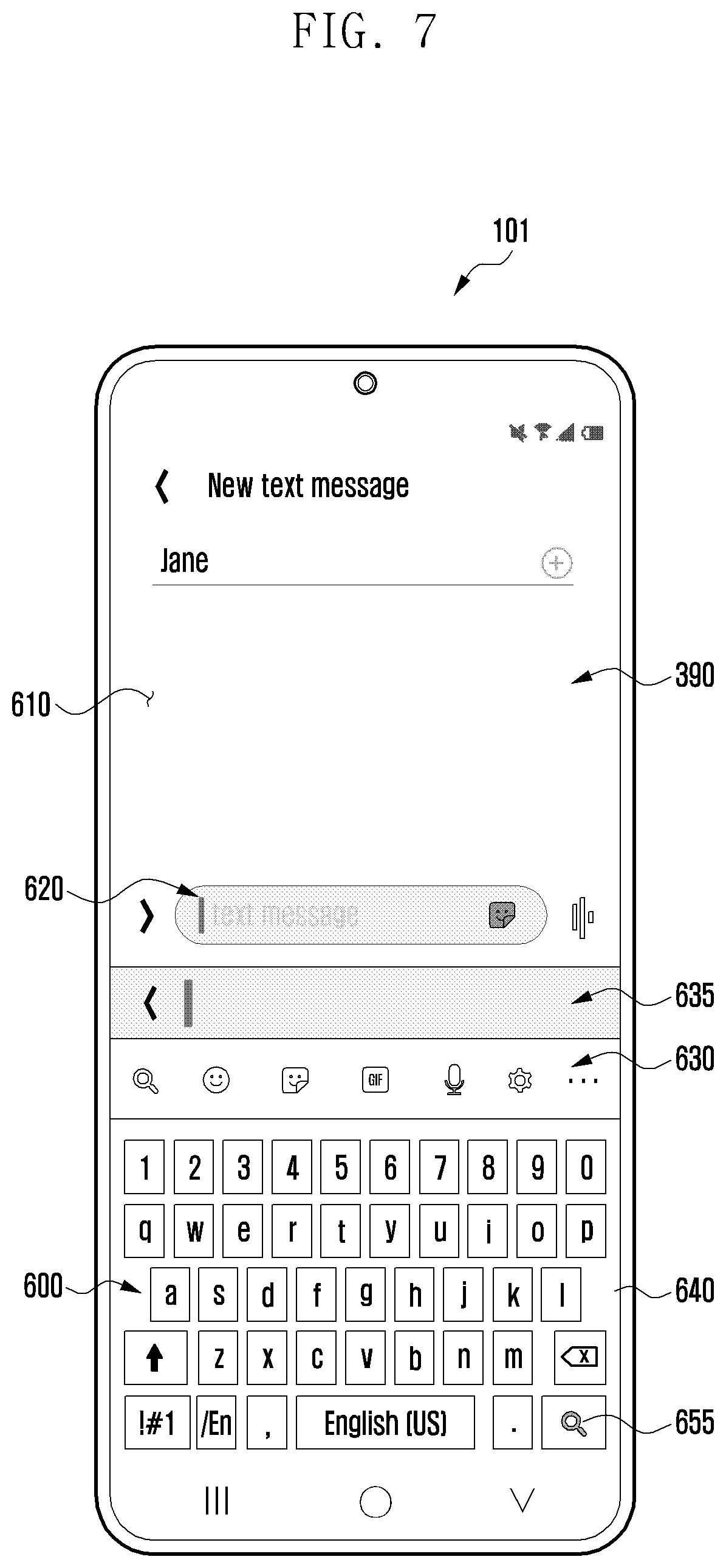 Patent US11782596 Figure 7 – Apparatus and method for providing content search using keypad in electronic device