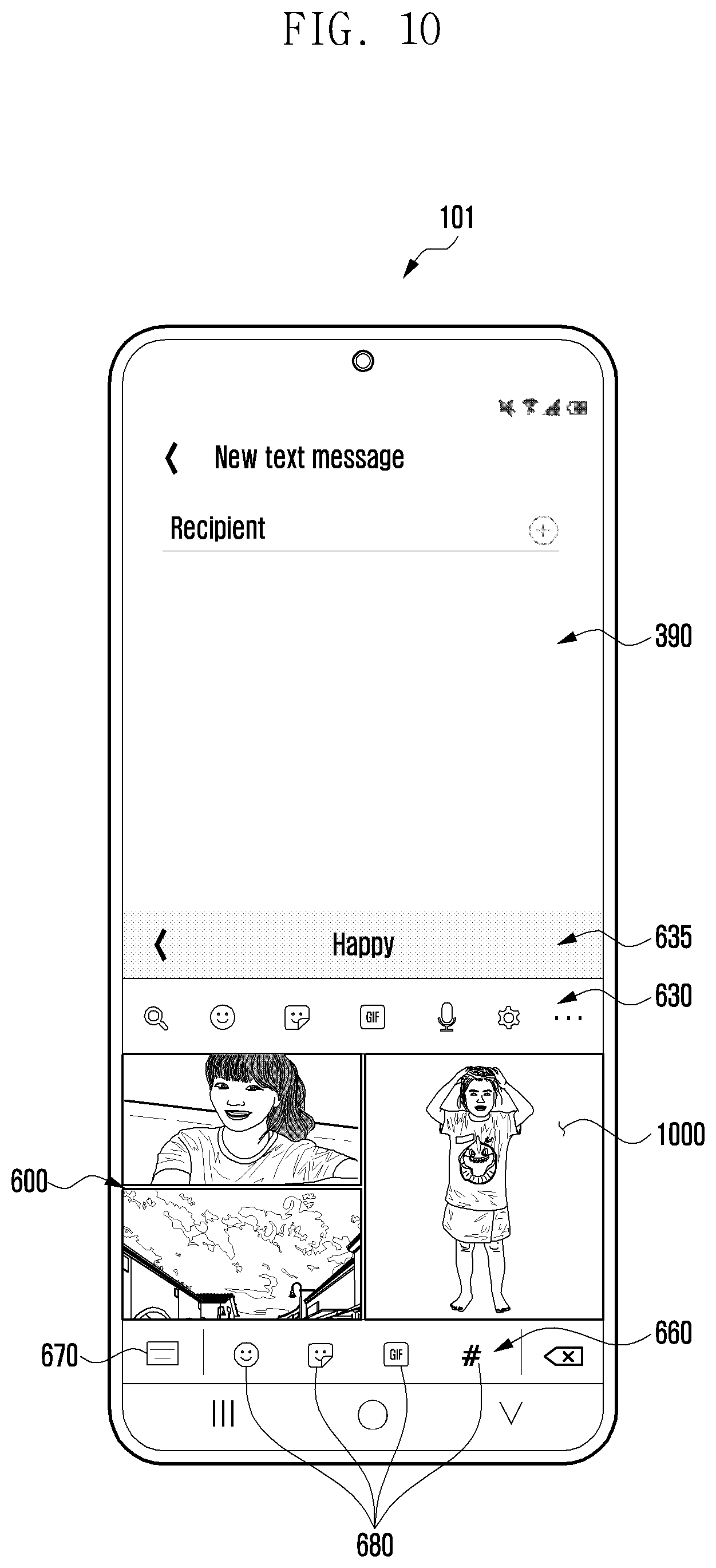 Patent US11782596 Figure 10 – Apparatus and method for providing content search using keypad in electronic device