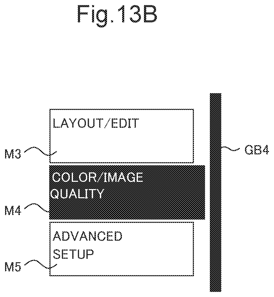 Patent US11782597 Figure 20 – Display apparatus that displays menu item indicating name of group including item to be set displayed at uppermost position of scrollable display region, in different display style from other menu items, and image forming apparatus