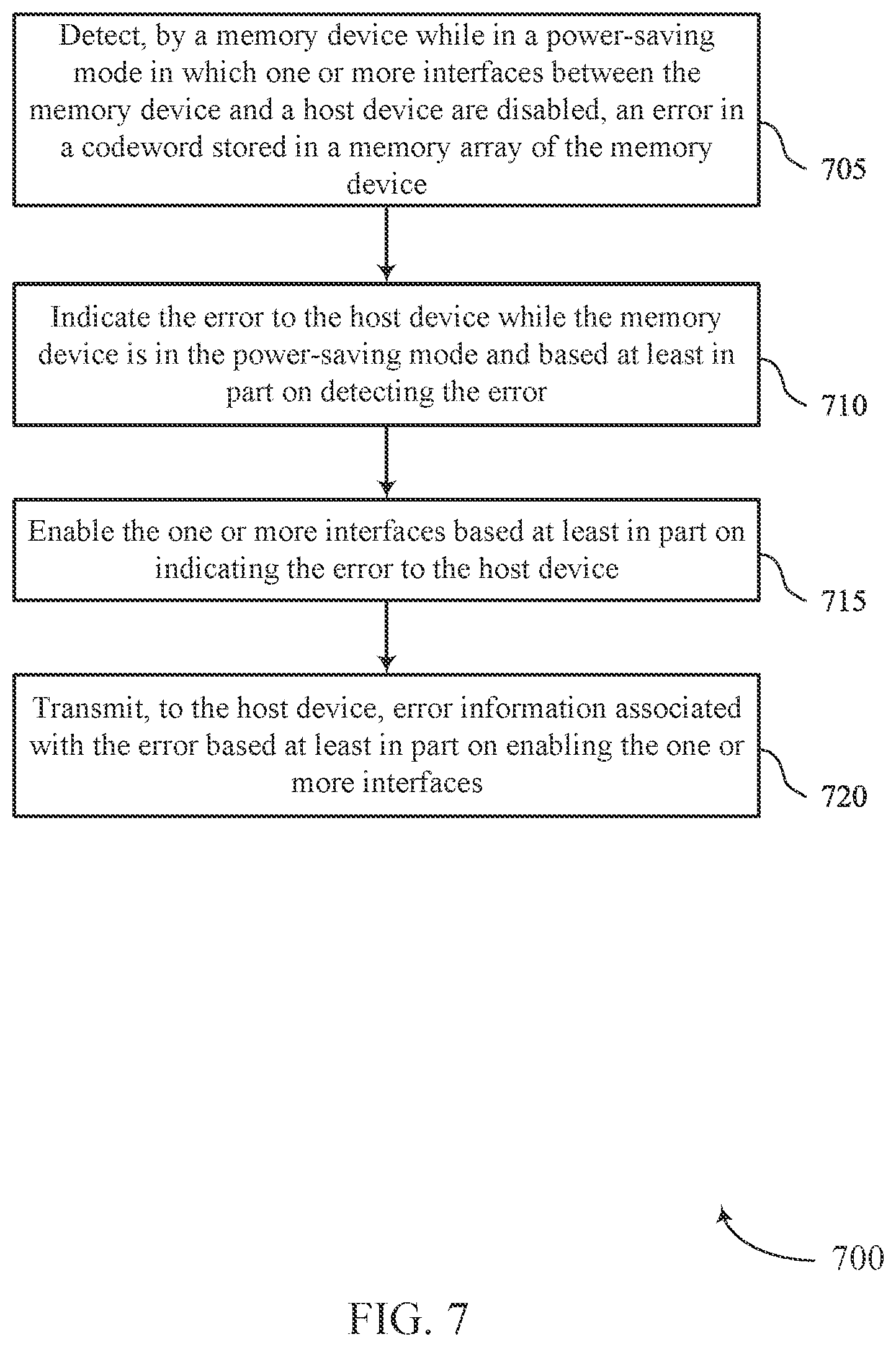 Patent US11782608 Figure 7 – Error information signaling for memory