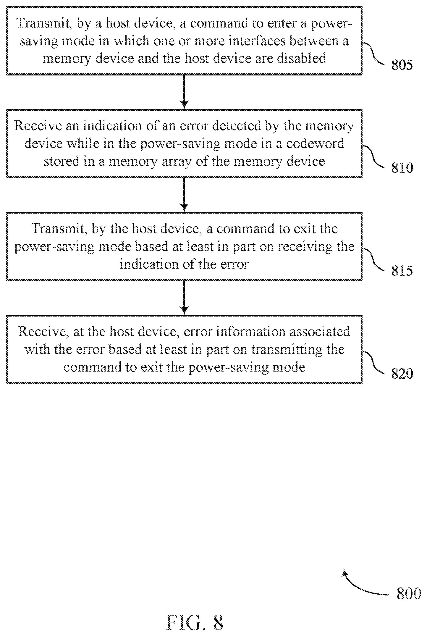 Patent US11782608 Figure 8 – Error information signaling for memory