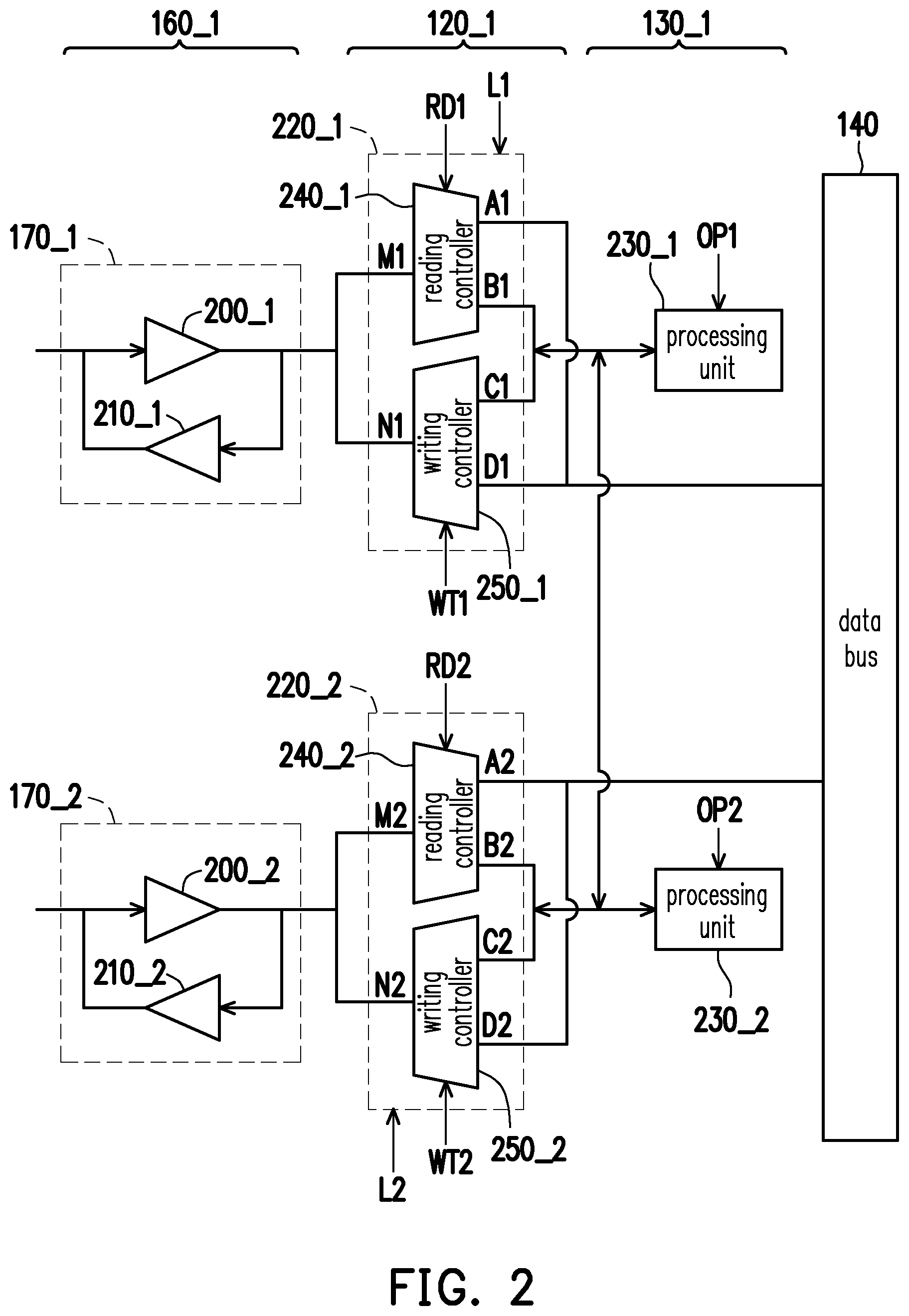 Patent US11782622 Figure 2 – Memory apparatus embedded with computing function and operation method thereof