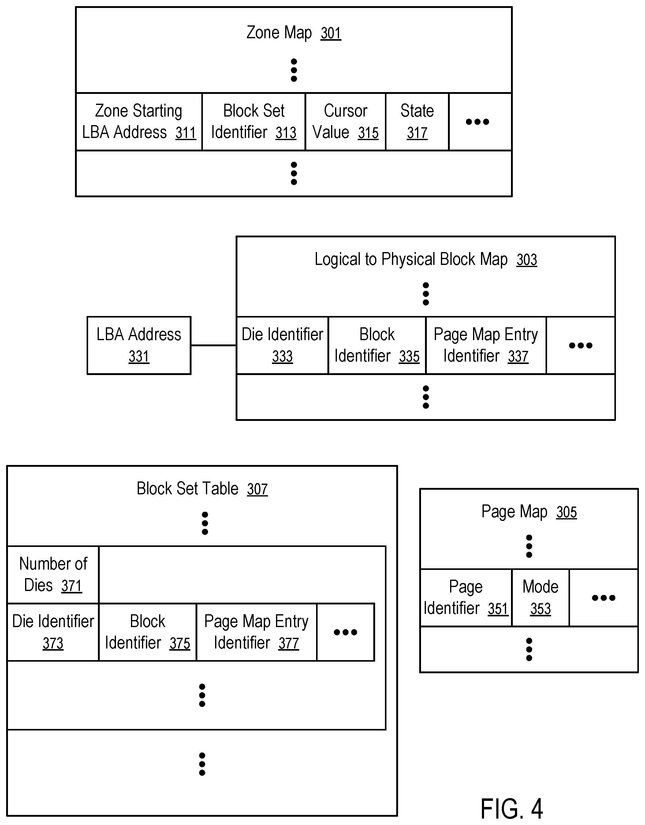 Patent US11782643 Figure 4 – Partial execution of a write command from a host system