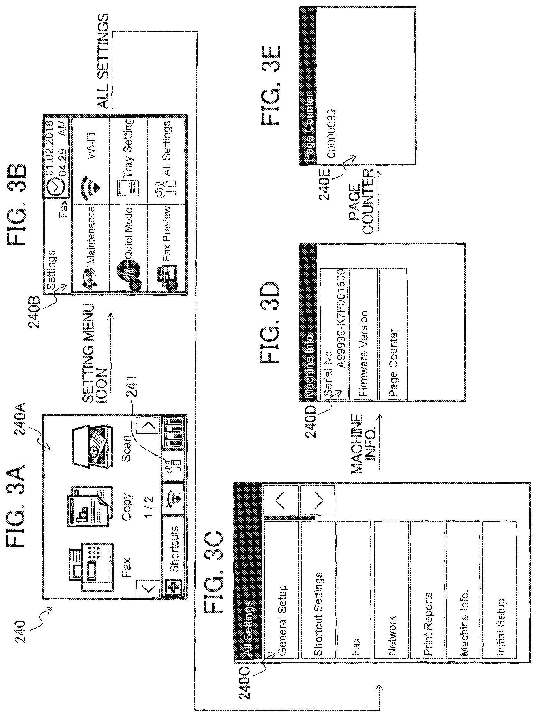 Patent US11782650 Figure 3 – Printing device modifying display mode for cumulative value of printing count