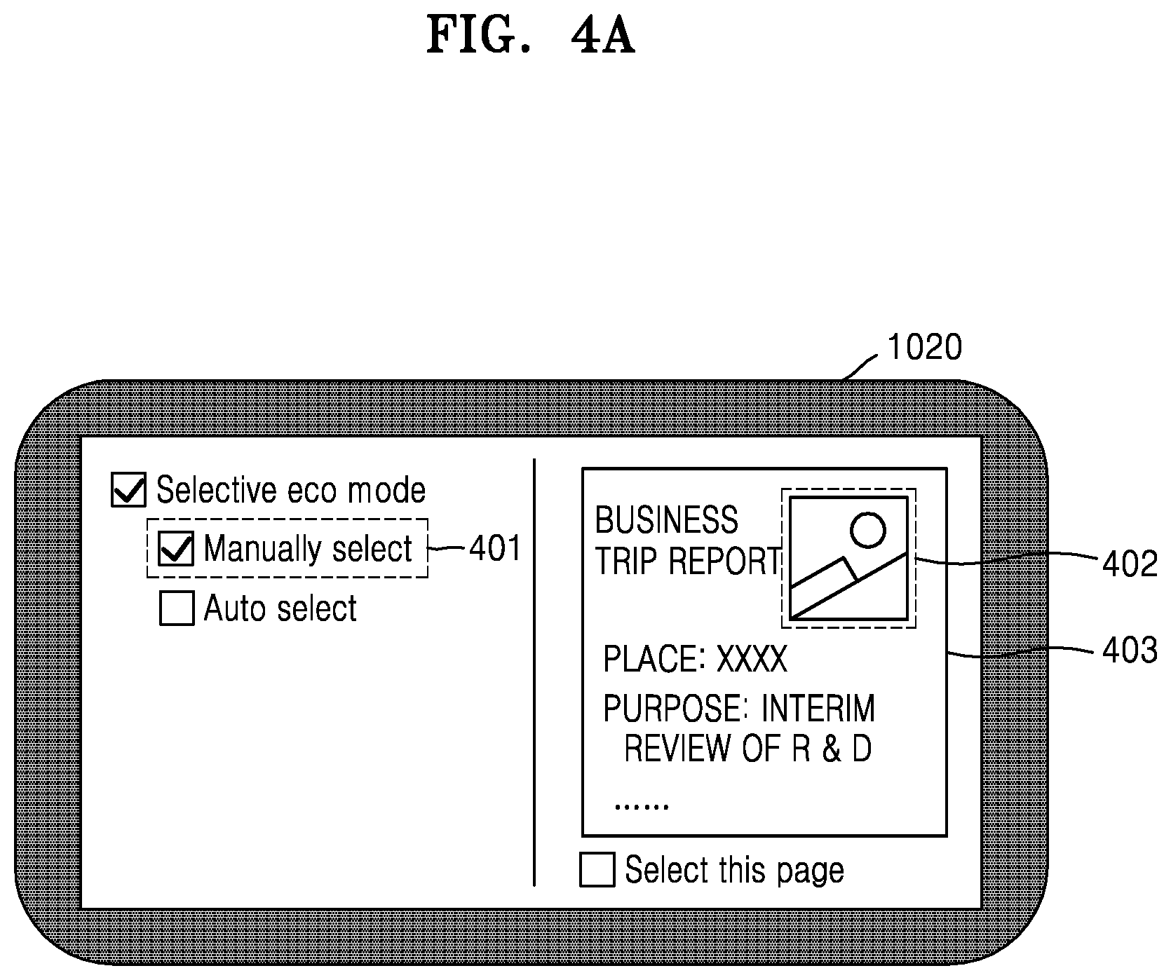Patent US11782653 Figure 4 – Image forming apparatus selectively applying eco mode