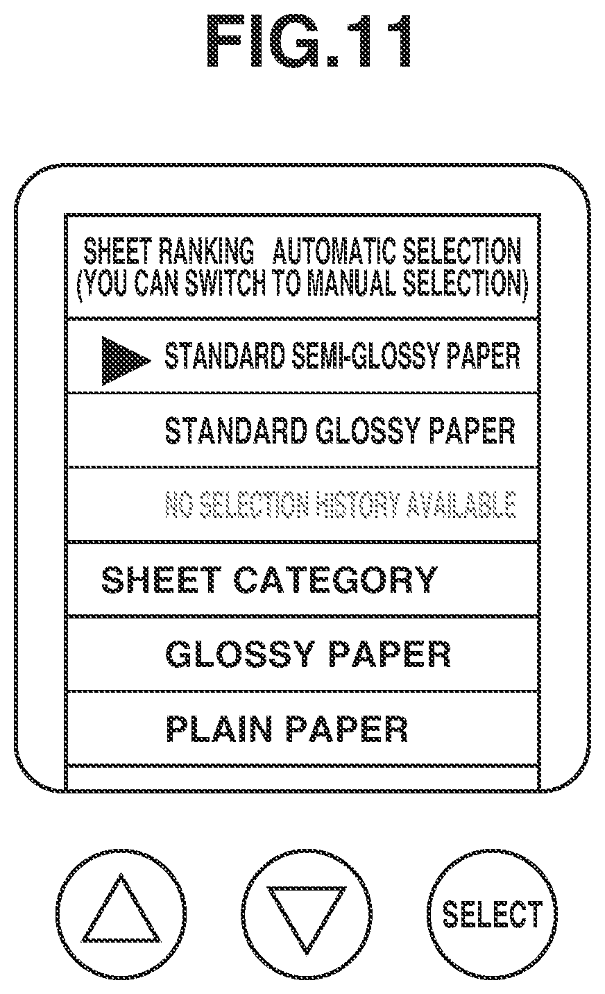 Patent US11782659 Figure 11 – Information processing apparatus, printing apparatus, and method of determining print media type