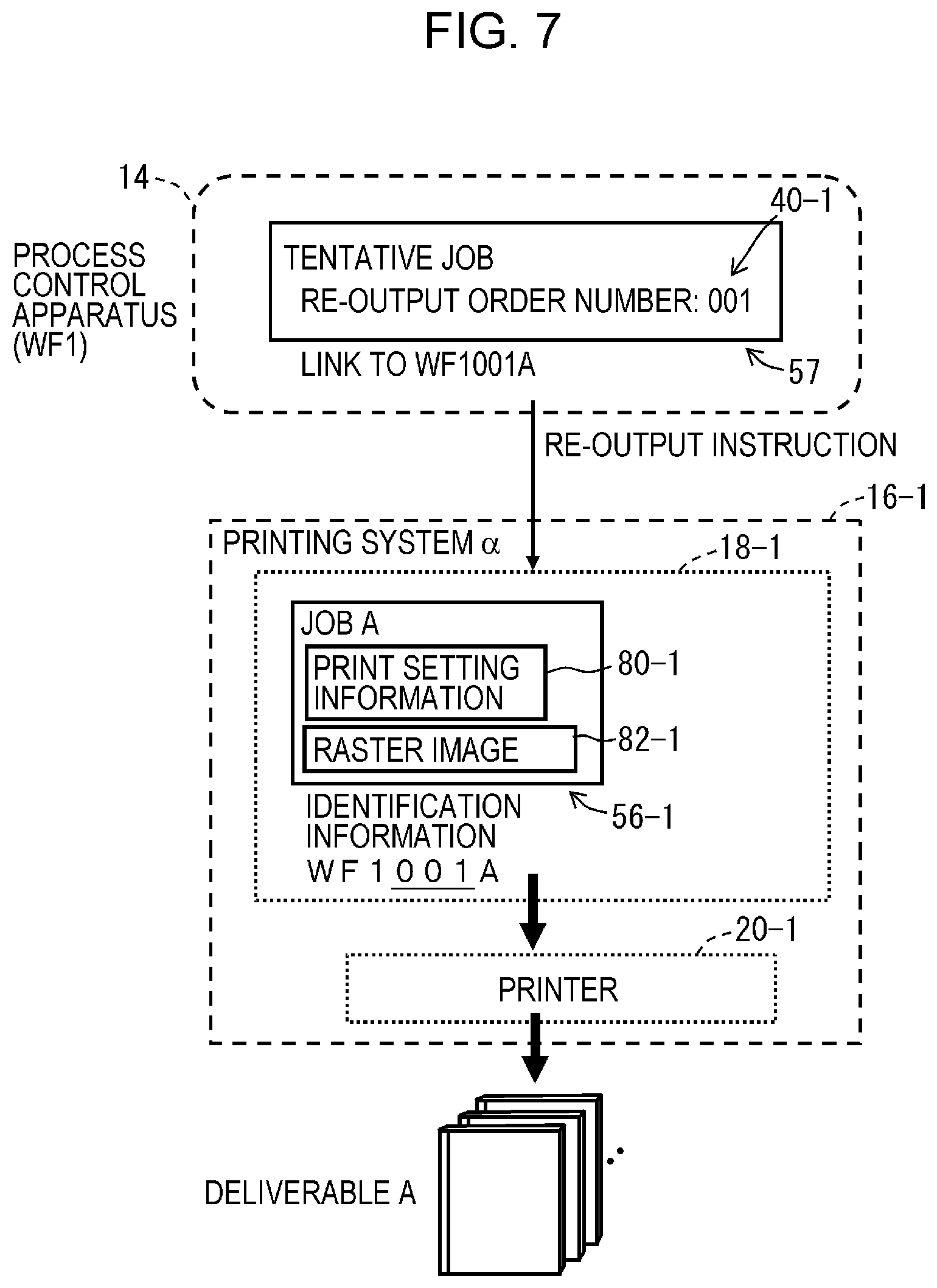 Patent US11782663 Figure 7 – Job management apparatus, non-transitory computer readable medium, and job management method