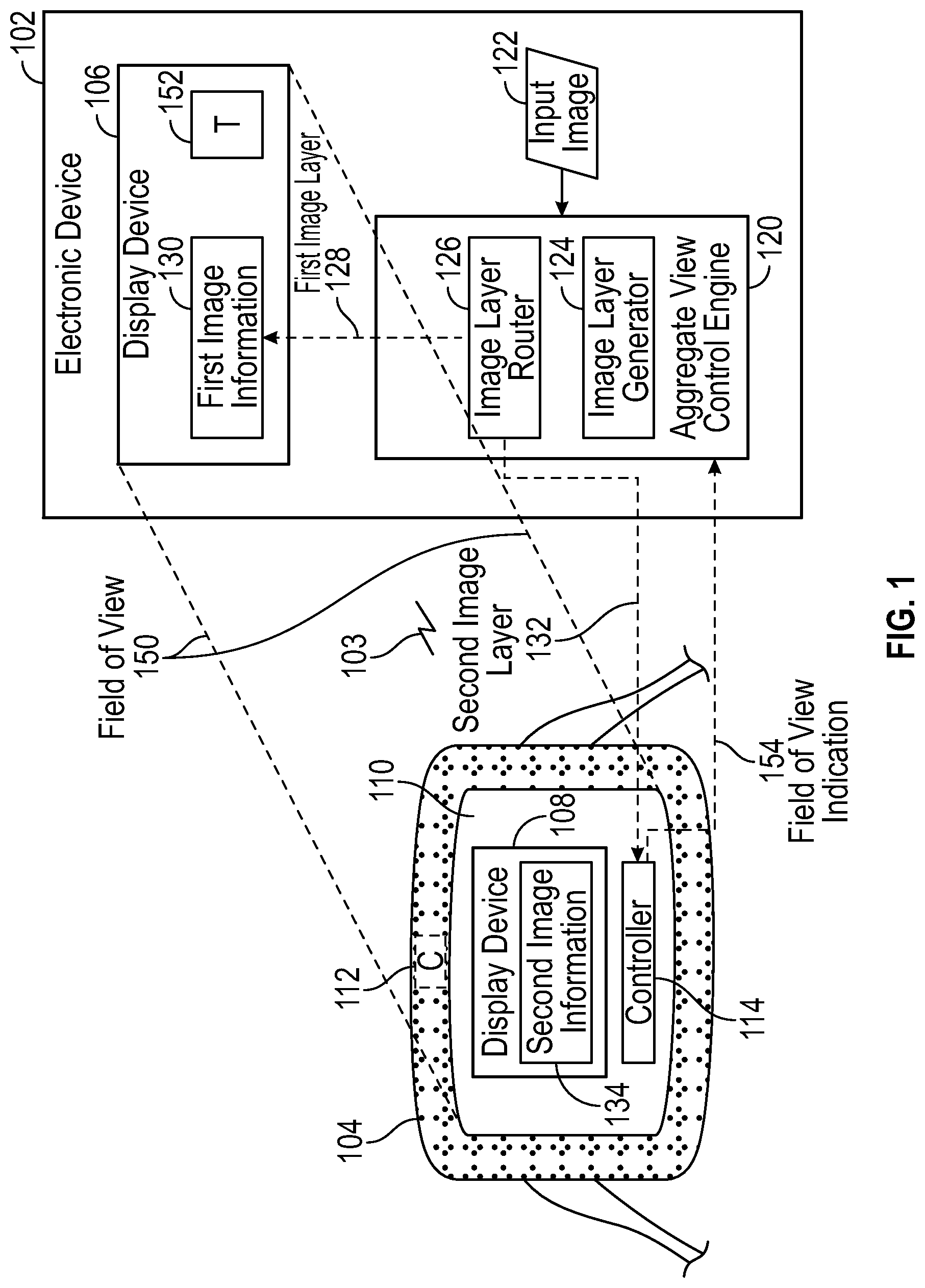 Patent US11782666 — Aggregate view of image information on display devices — Figure 1
