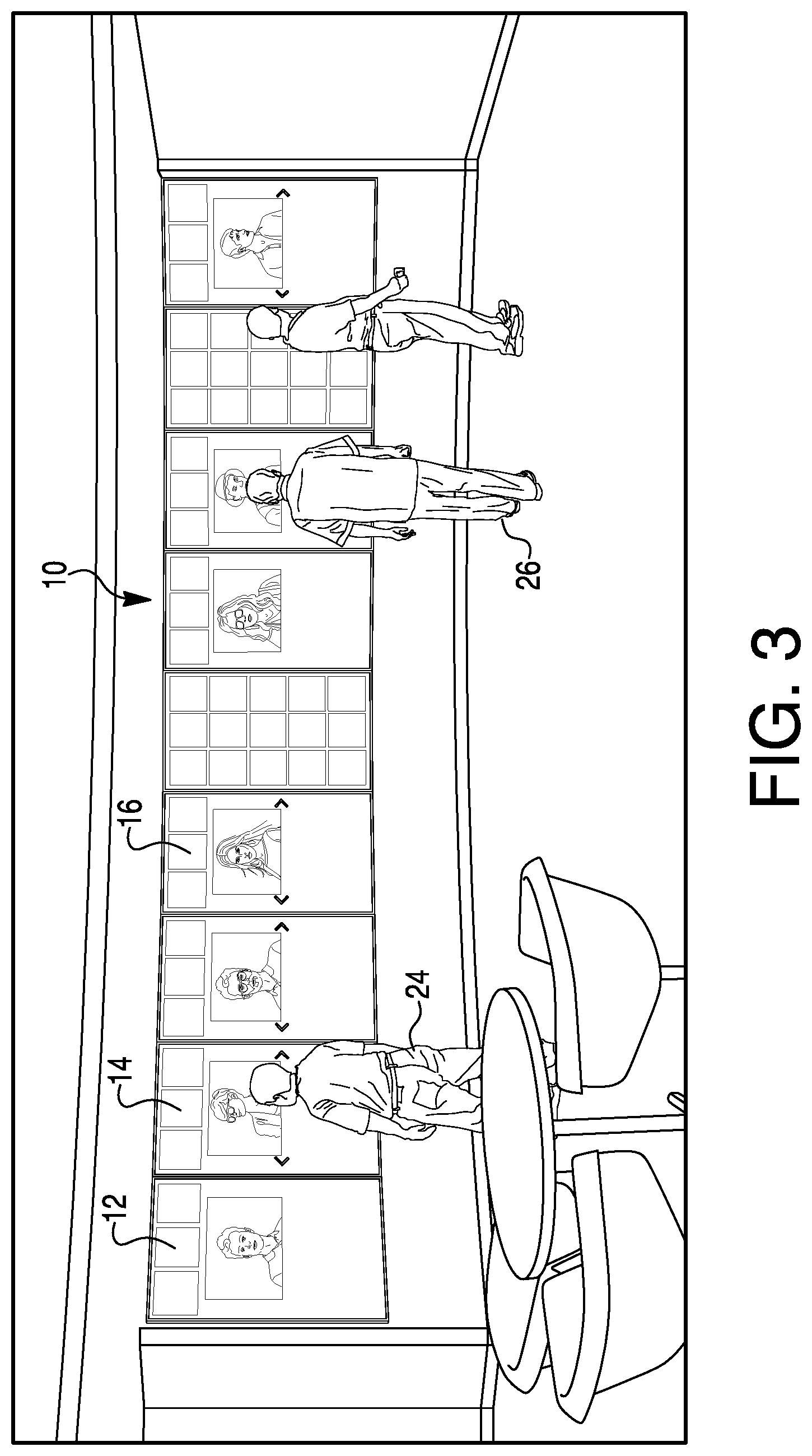 Patent US11782667 Figure 3 – Multi-panel, multi-communication video wall and system and method for seamlessly isolating one or more panels for individual user interaction