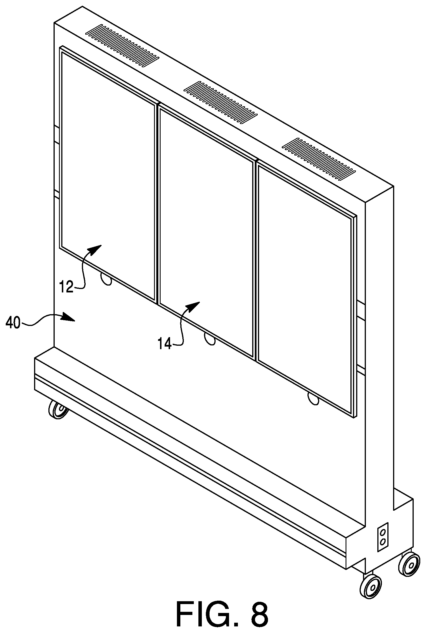 Patent US11782667 Figure 7 – Multi-panel, multi-communication video wall and system and method for seamlessly isolating one or more panels for individual user interaction
