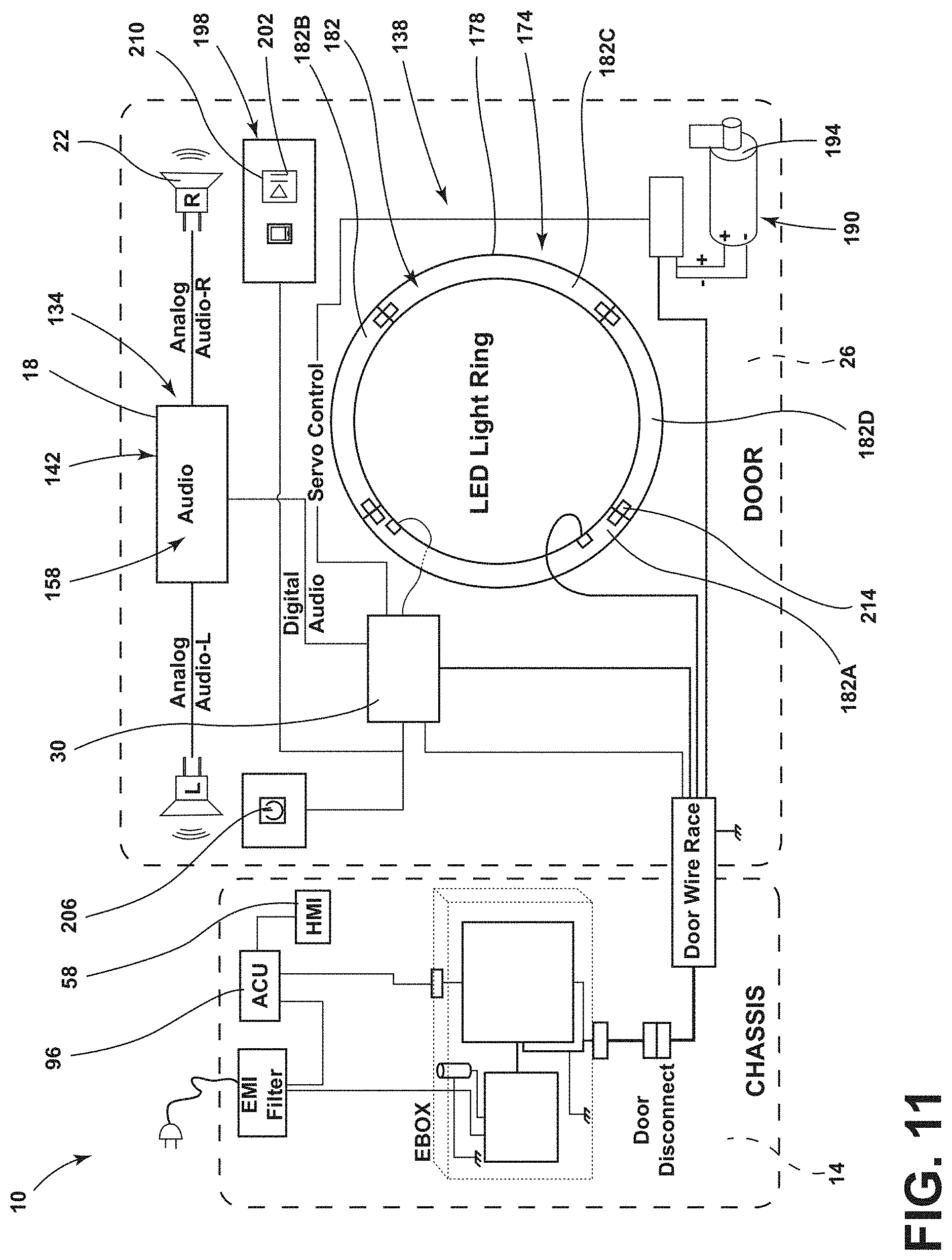 Patent US11782677 Figure 11 – User-interface system for a laundry appliance