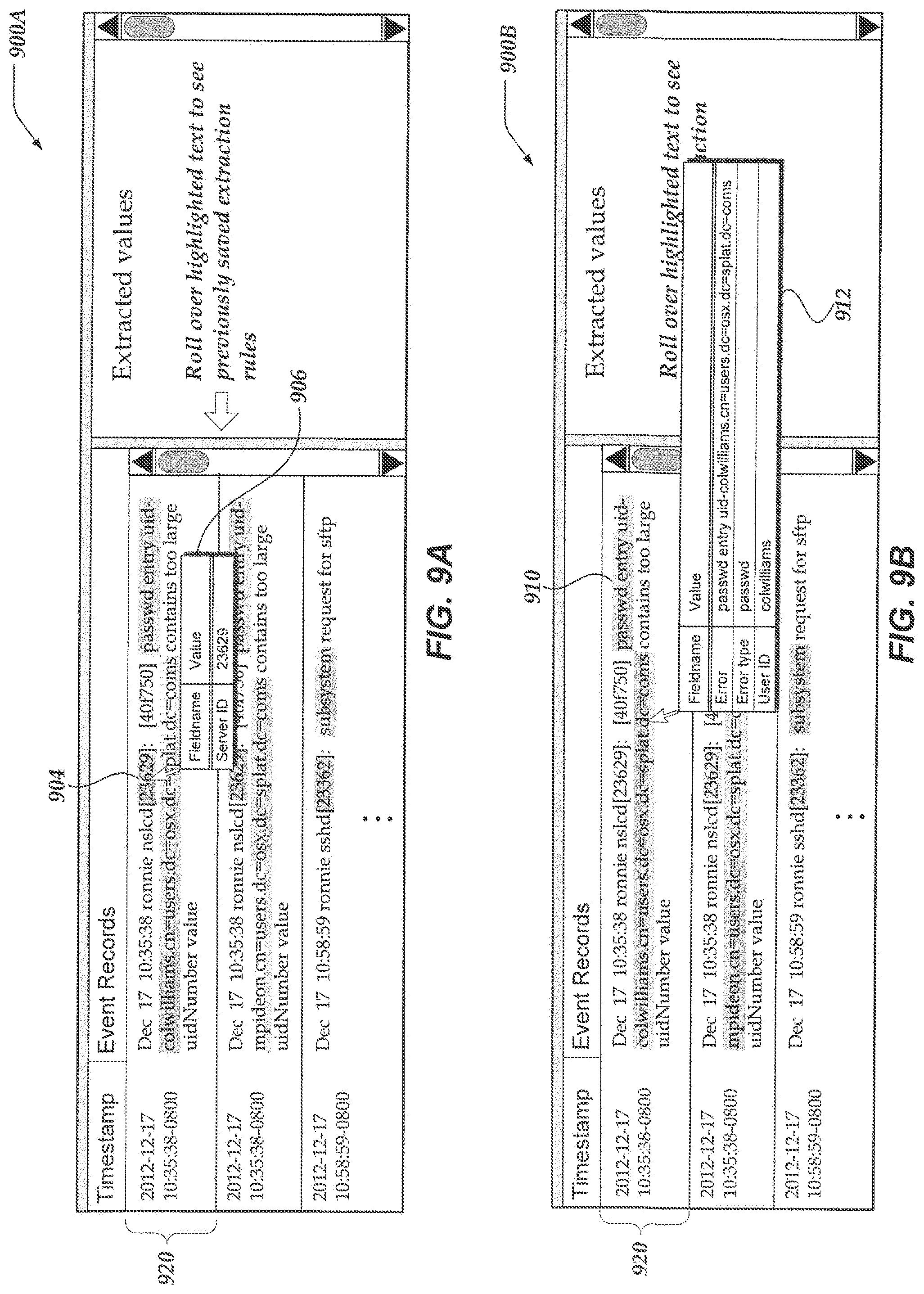 Patent US11782678 Figure 12 – Graphical user interface for extraction rules