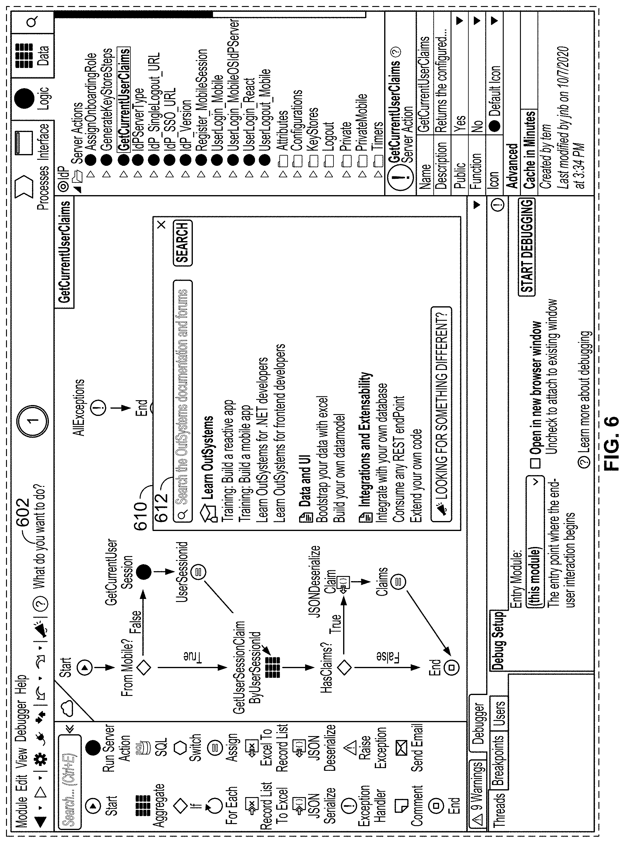 Patent US11782681 Figure 6 – Providing resolution suggestions in a program development tool