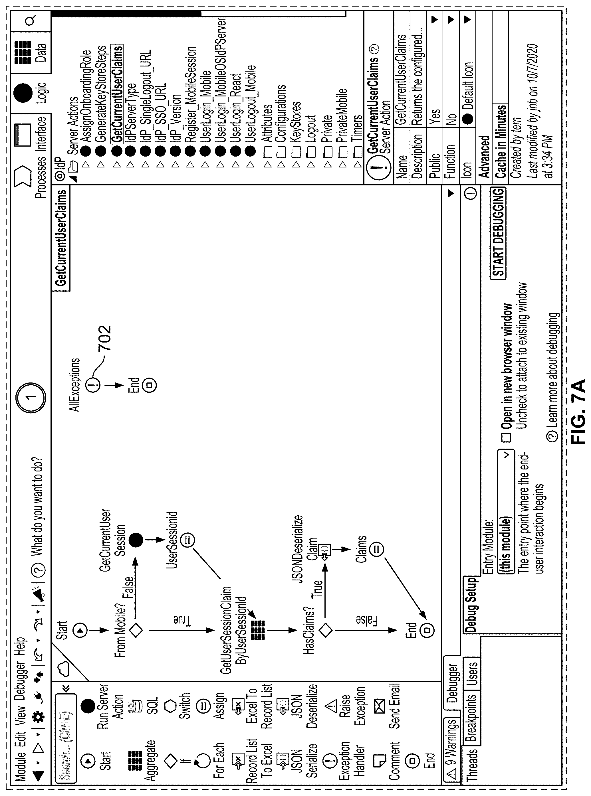 Patent US11782681 Figure 7 – Providing resolution suggestions in a program development tool
