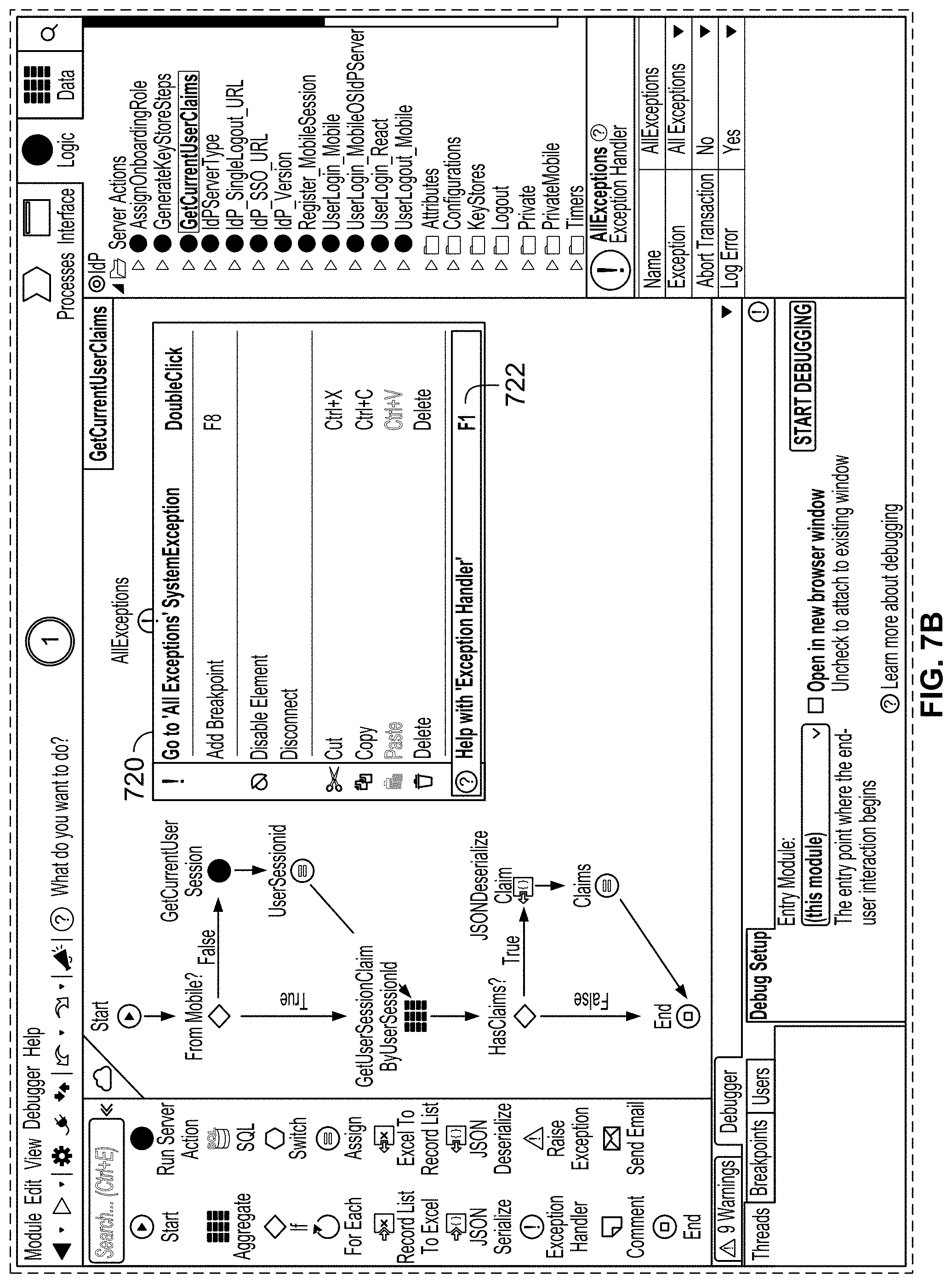 Patent US11782681 Figure 8 – Providing resolution suggestions in a program development tool