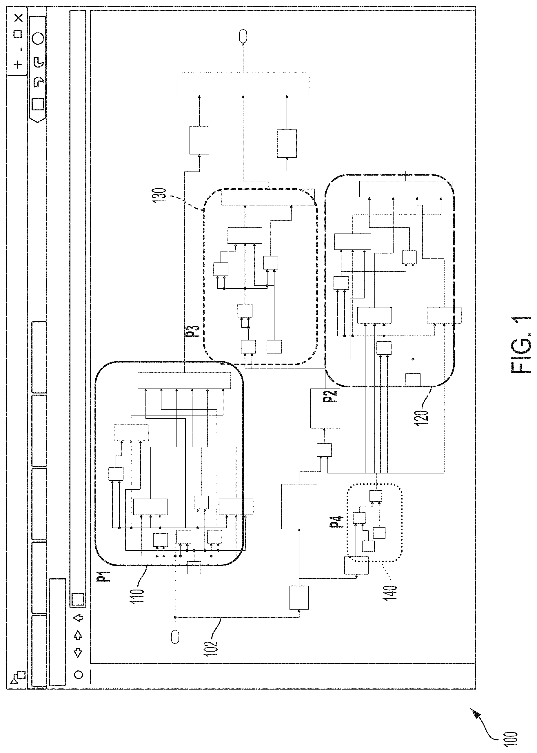 Patent US11782682 Figure 1 – Providing metric data for patterns usable in a modeling environment