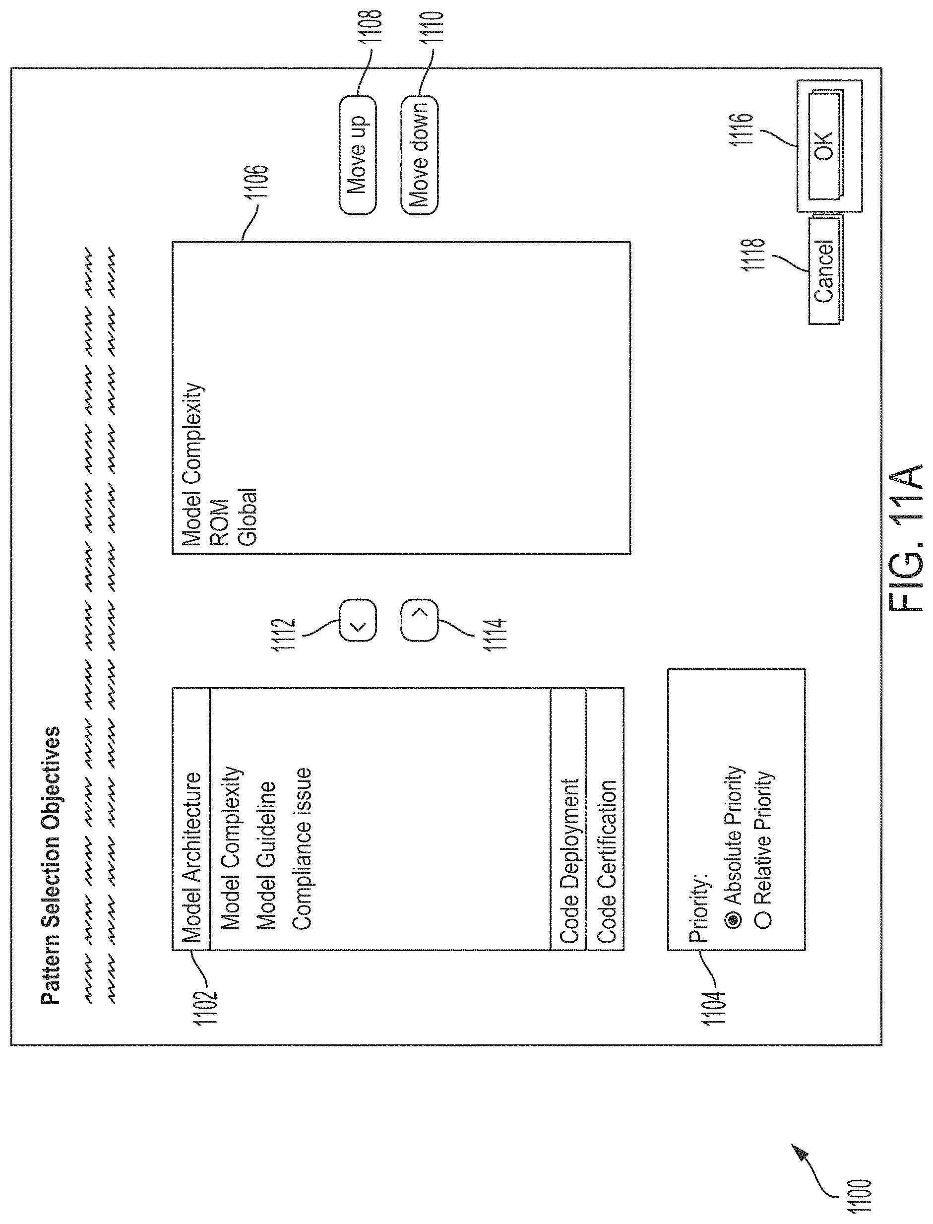 Patent US11782682 Figure 11 – Providing metric data for patterns usable in a modeling environment