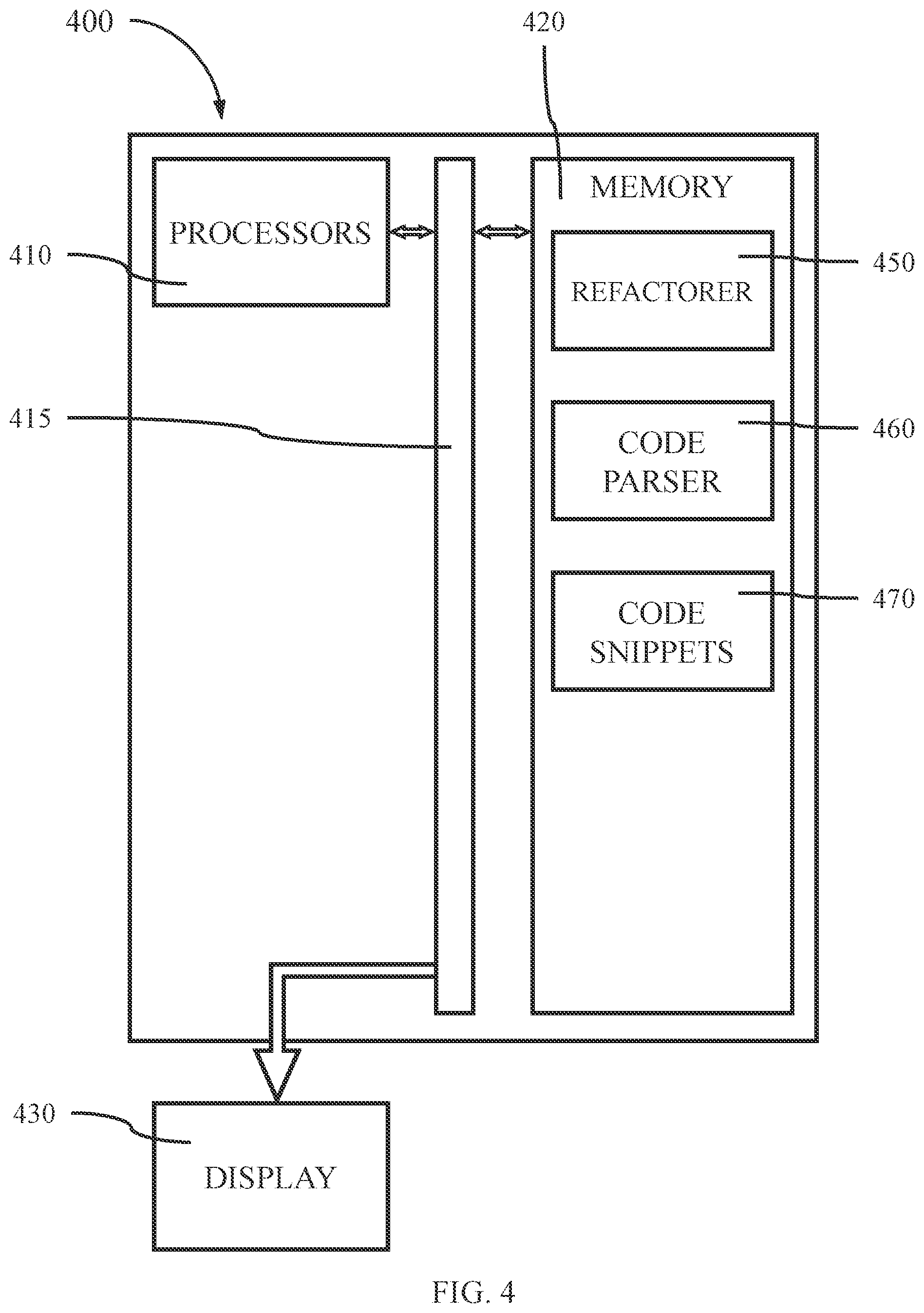 Patent US11782703 Figure 4 – Computer code refactoring
