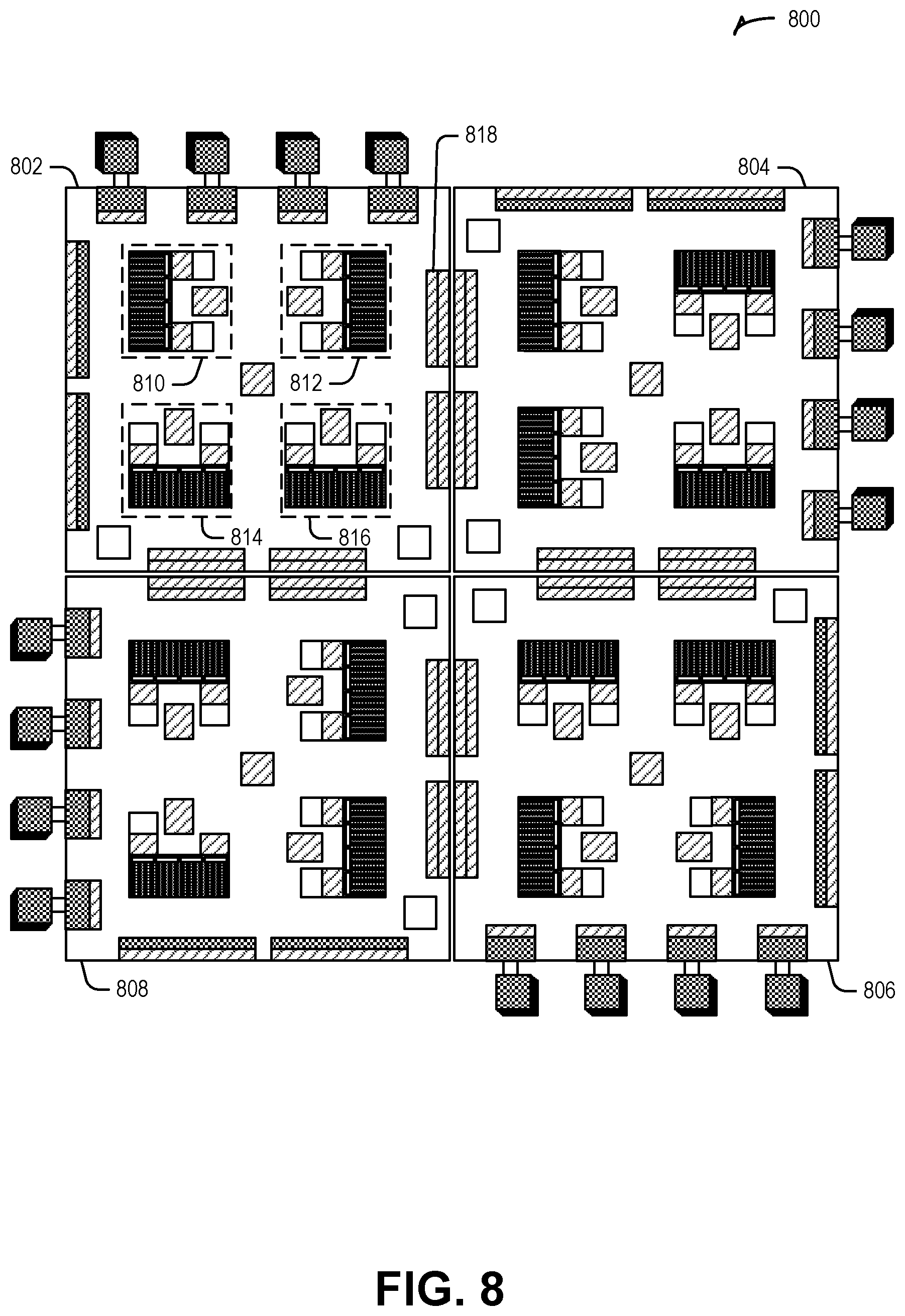 Patent US11782725 Figure 9 – Mask field propagation among memory-compute tiles in a reconfigurable architecture