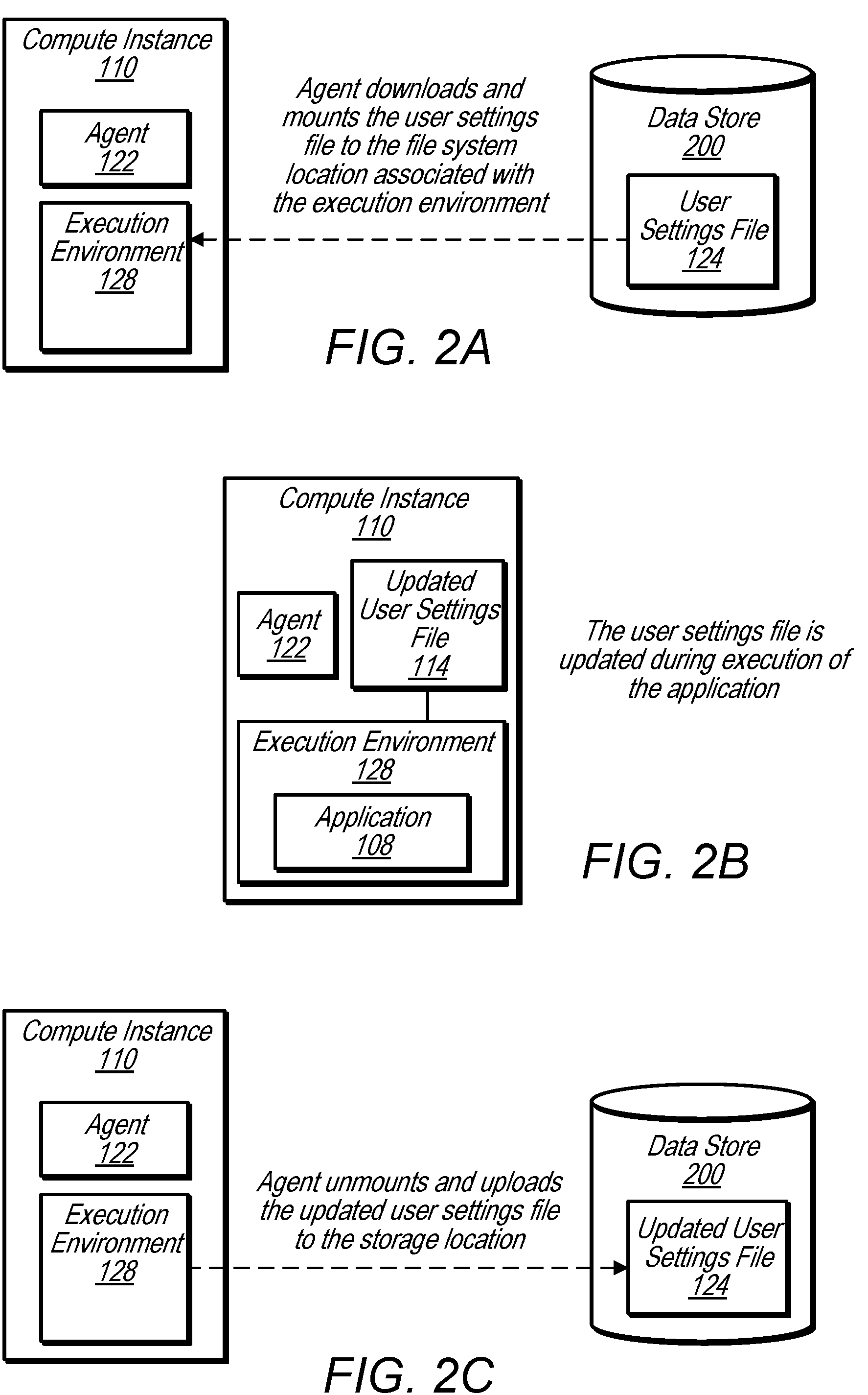 Patent US11782731 Figure 2 – Persisting user settings for non-persistent application streaming environments