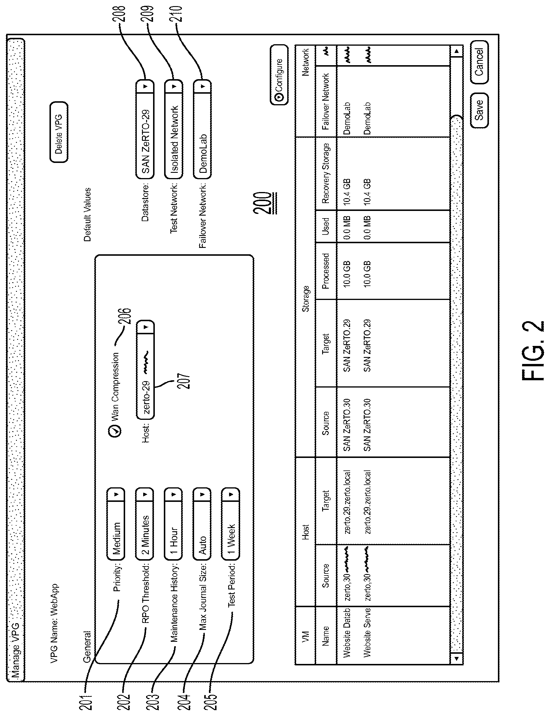 Patent US11782794 Figure 2 – Methods and apparatus for providing hypervisor level data services for server virtualization