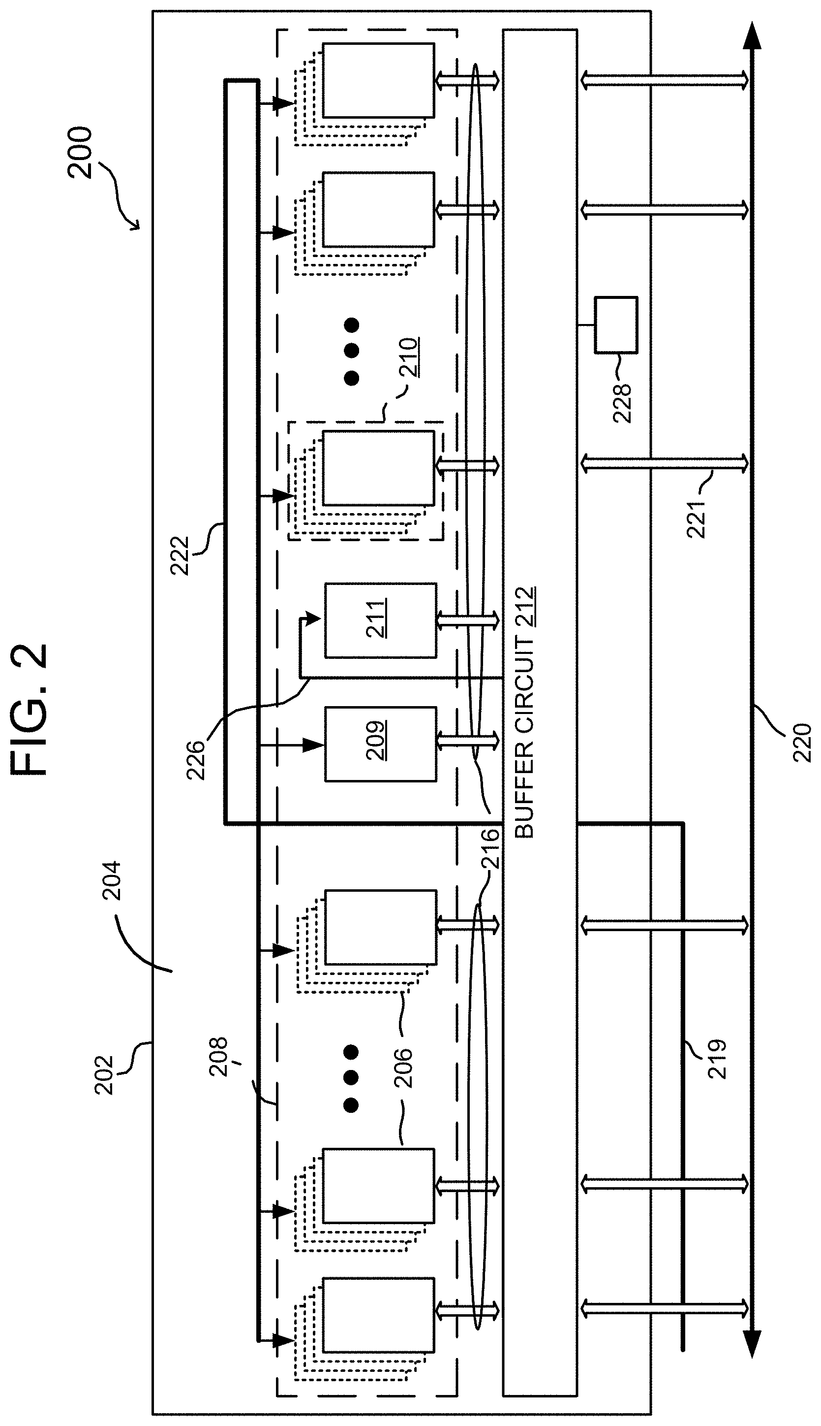 Patent US11782807 Figure 2 – Memory module with dedicated repair devices