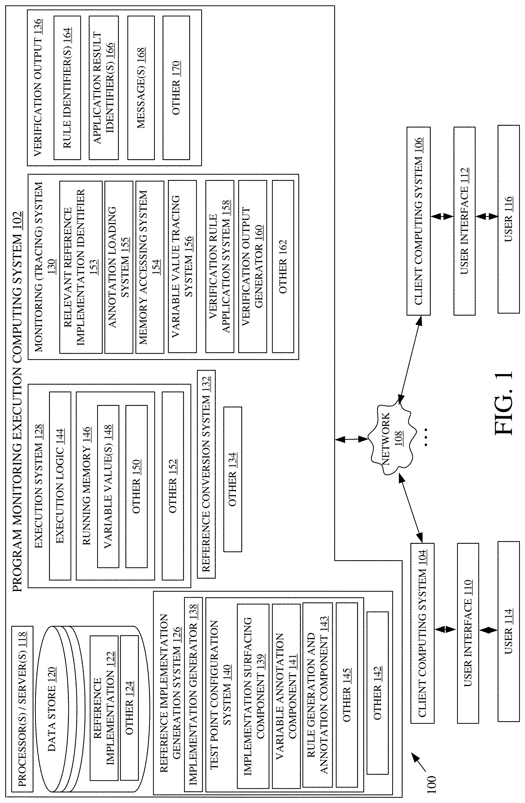 Patent US11782819 Figure 1 – Program execution monitoring using deep memory tracing
