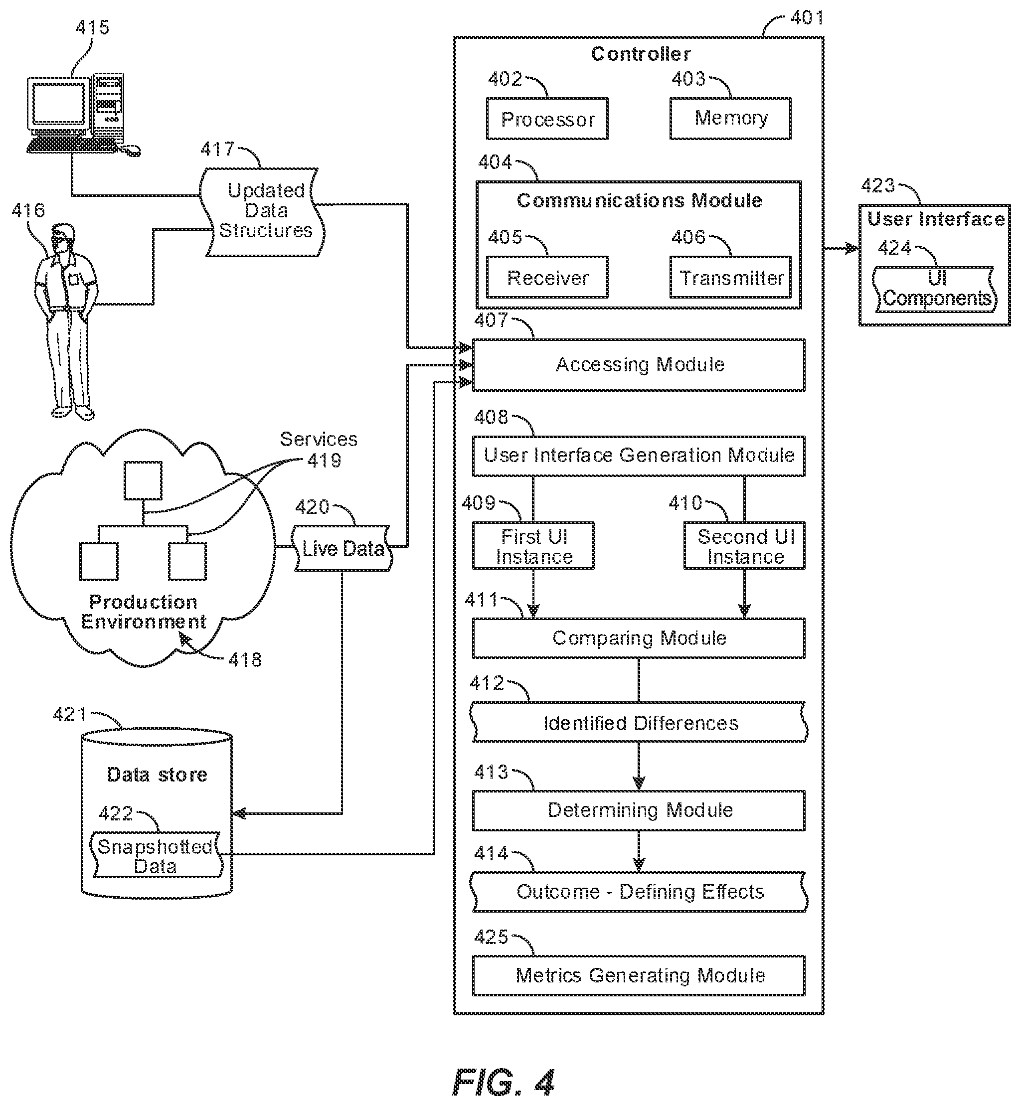 Patent US11782821 Figure 4 – Page simulation system