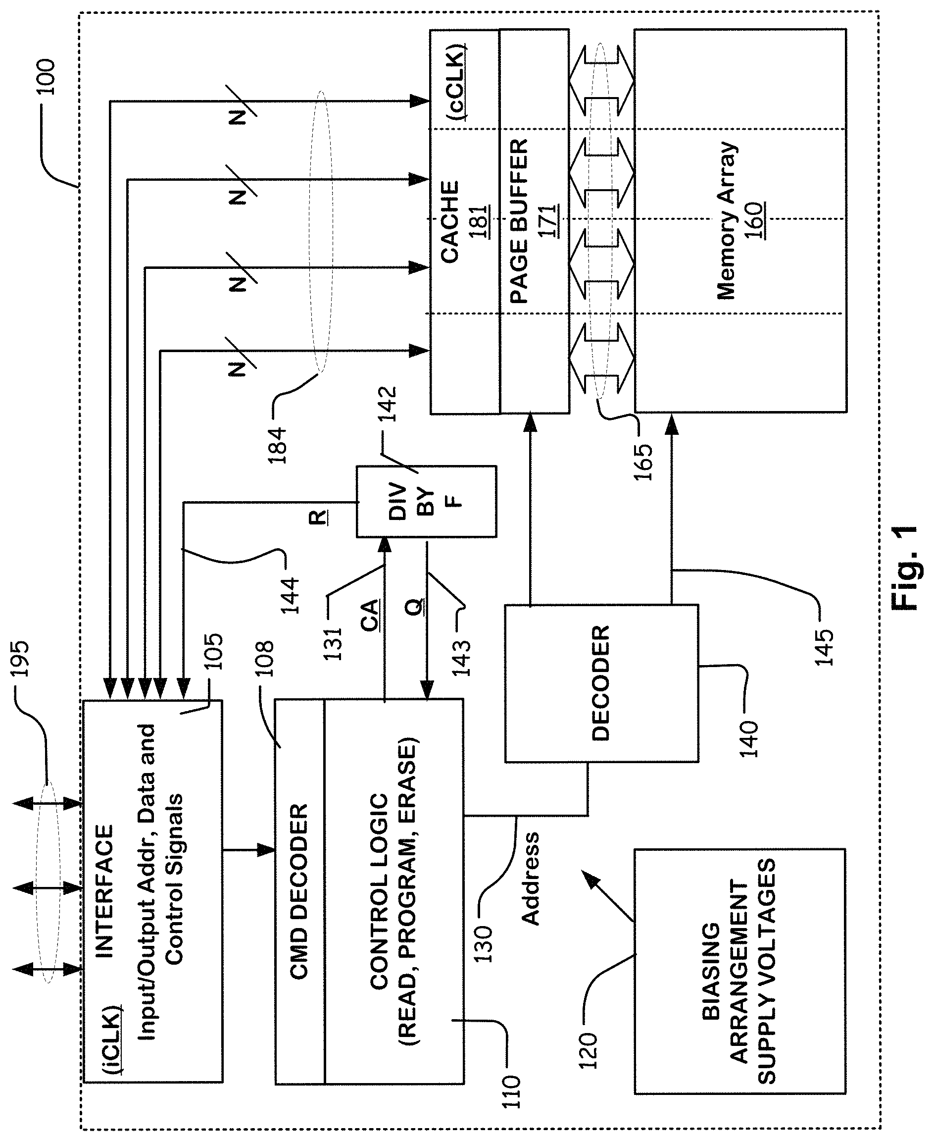 Patent US11782824 — Universal data path architecture for different data array — Figure 1