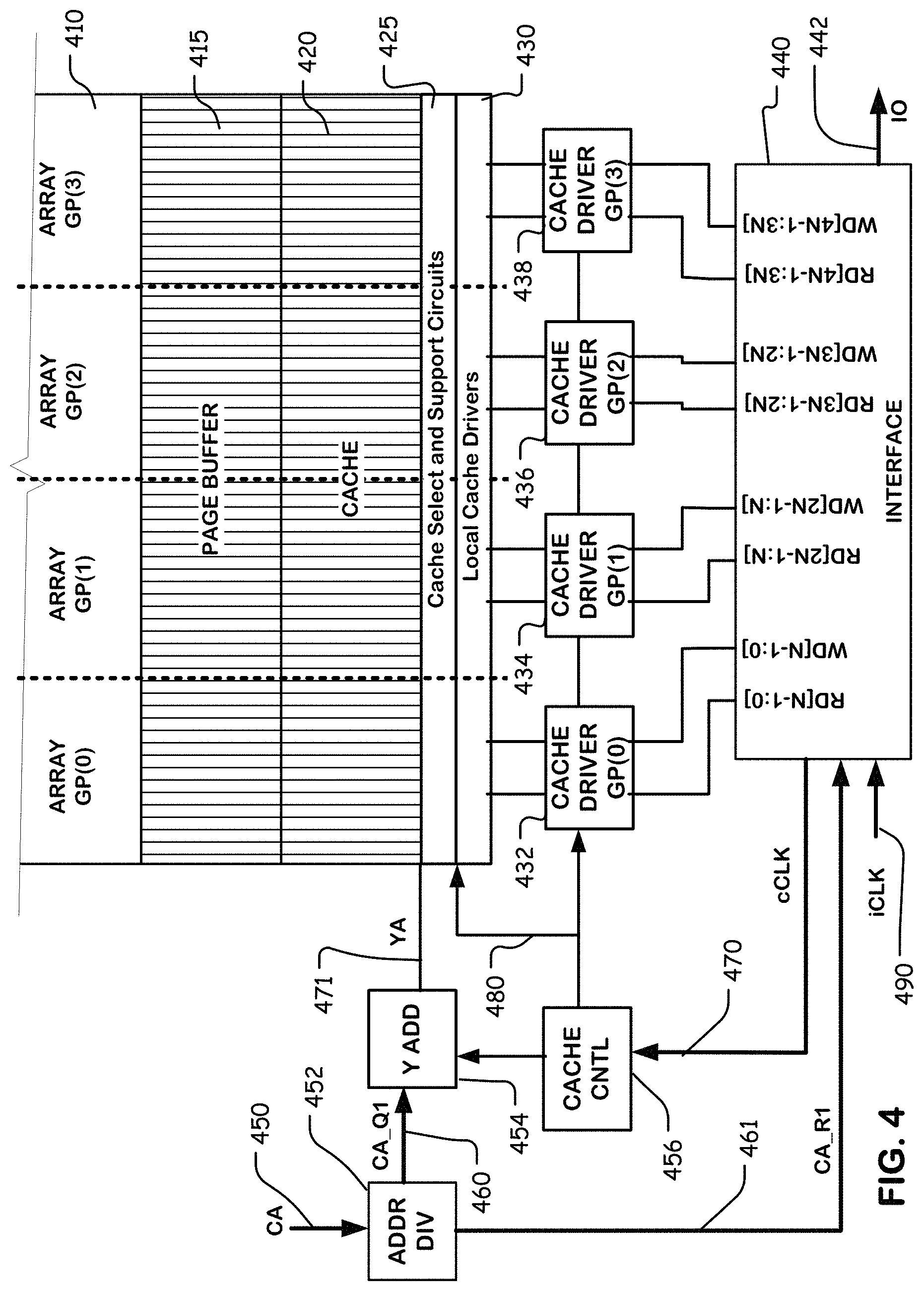 Patent US11782824 Figure 4 – Universal data path architecture for different data array