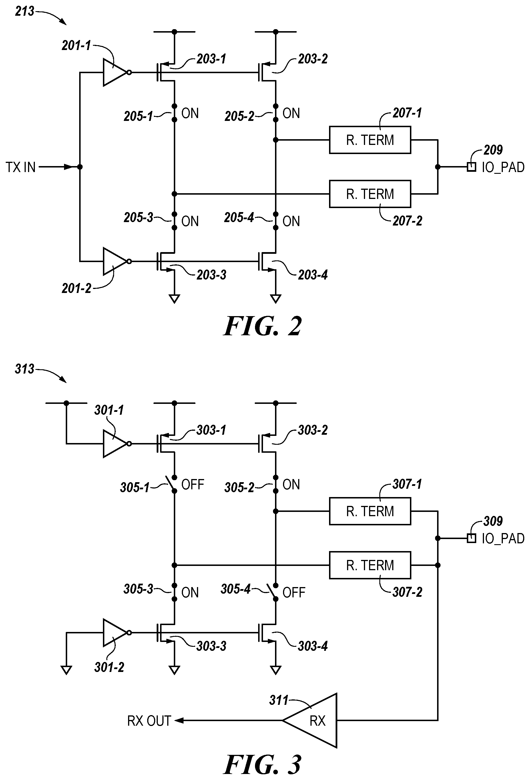 Patent US11782855 Figure 2 – Configurable termination circuitry