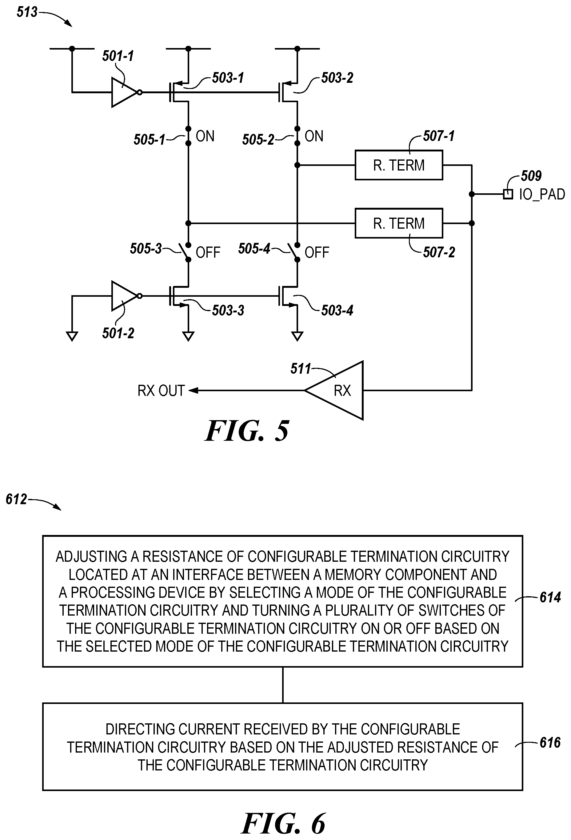 Patent US11782855 Figure 4 – Configurable termination circuitry