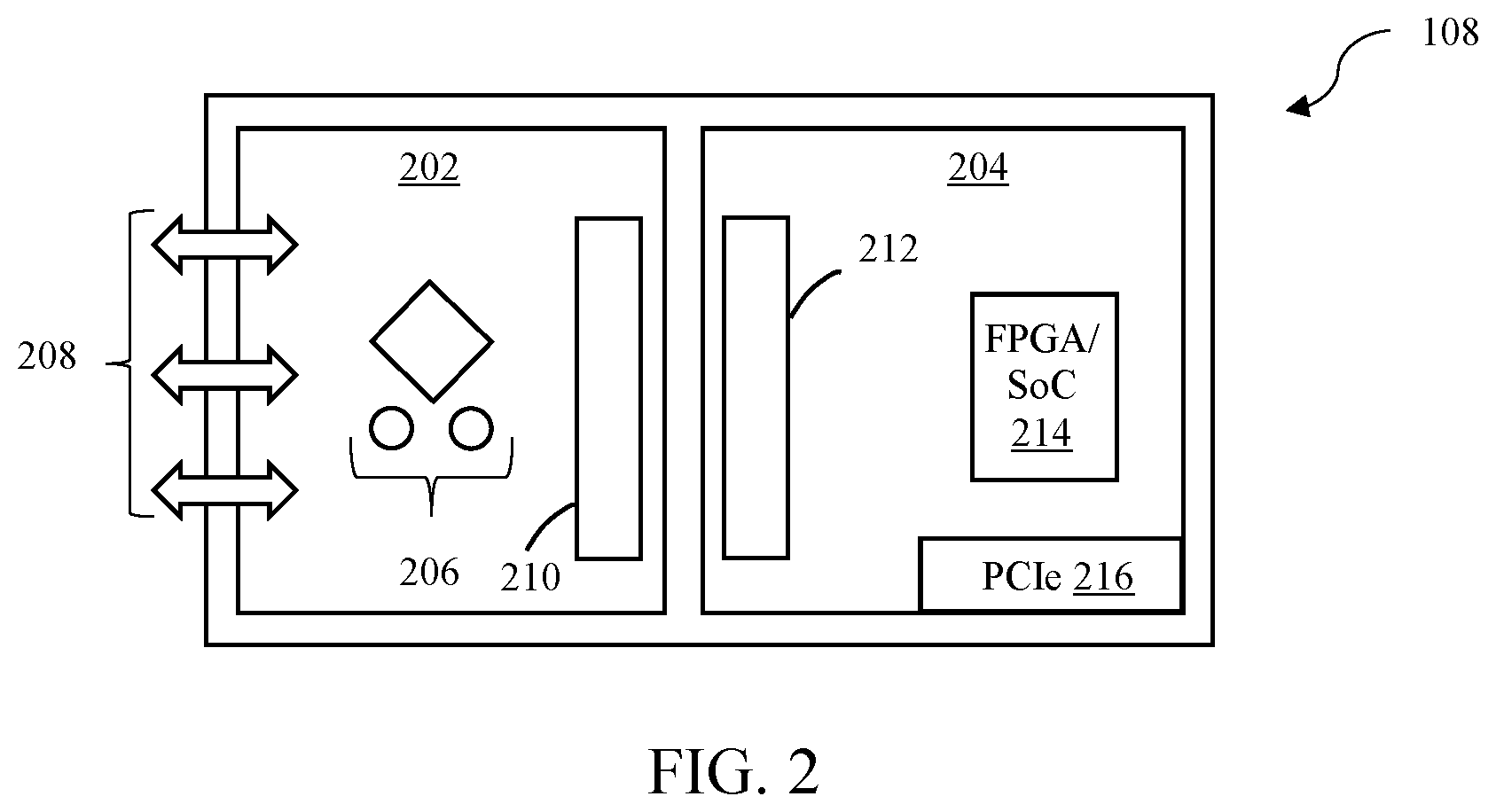 Patent US11782864 Figure 2 – Reconfigurable interconnection node