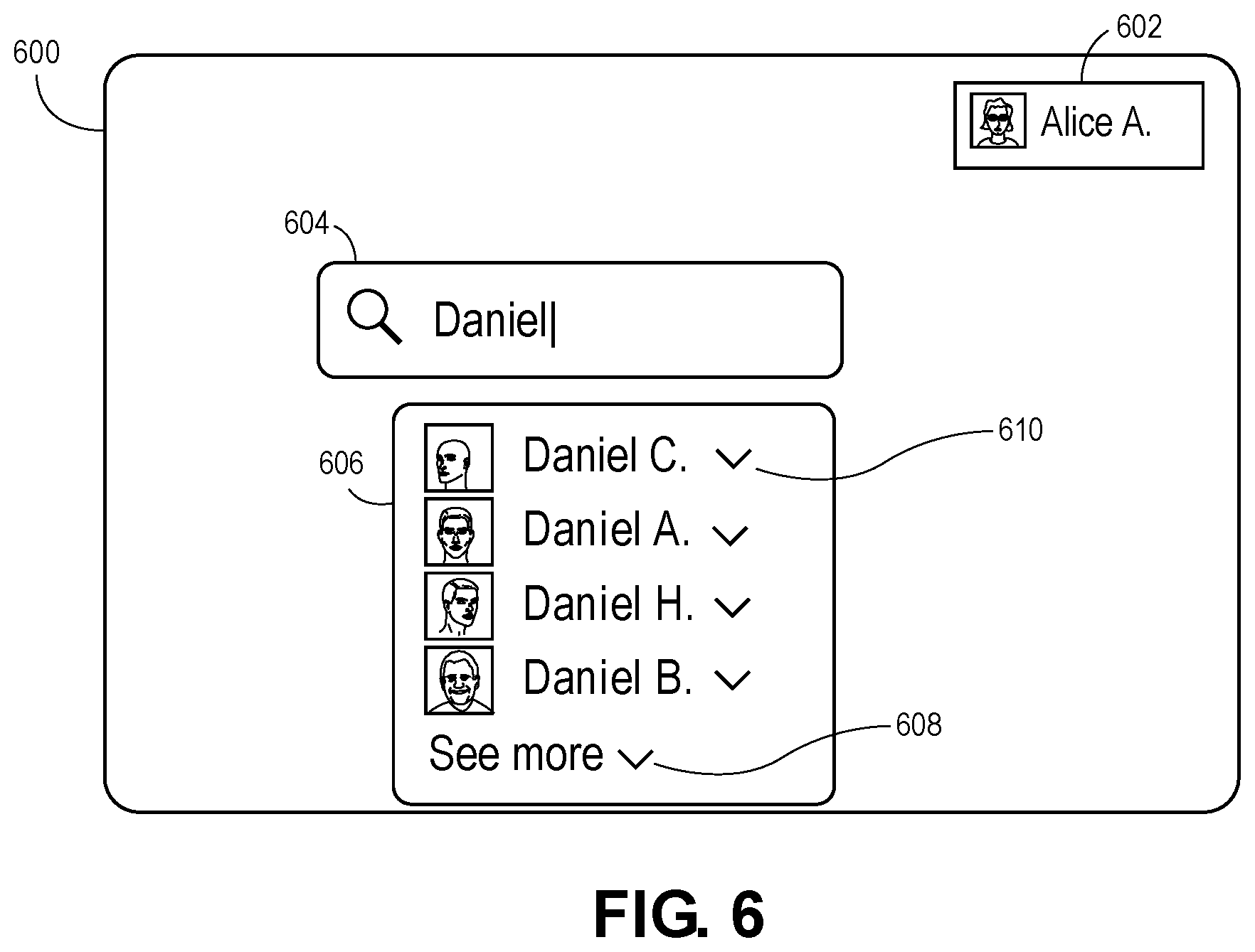 Patent US11782894 Figure 6 – User connection degree measurement