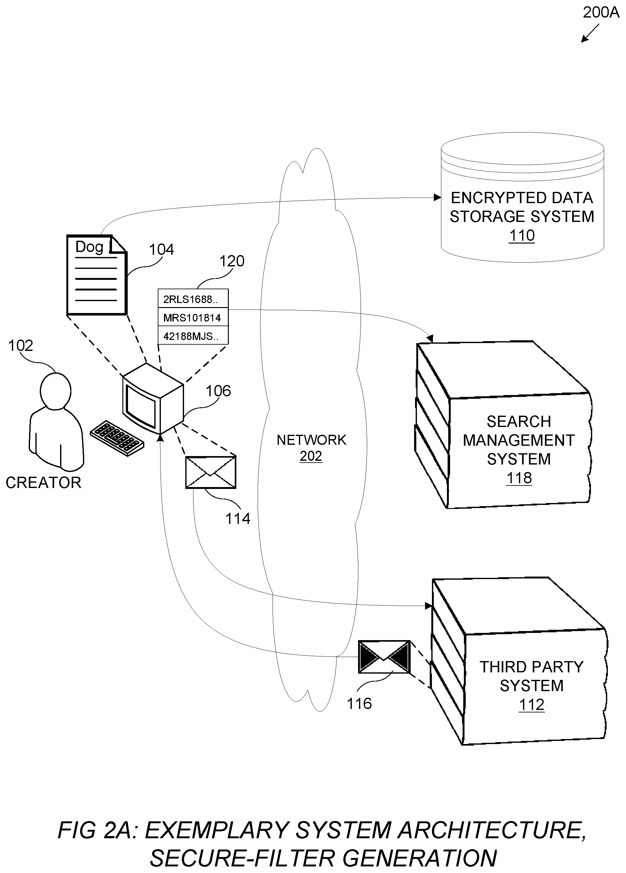 Patent US11782911 Figure 2 – Systems and methods for cryptographically-secure queries using filters generated by multiple parties