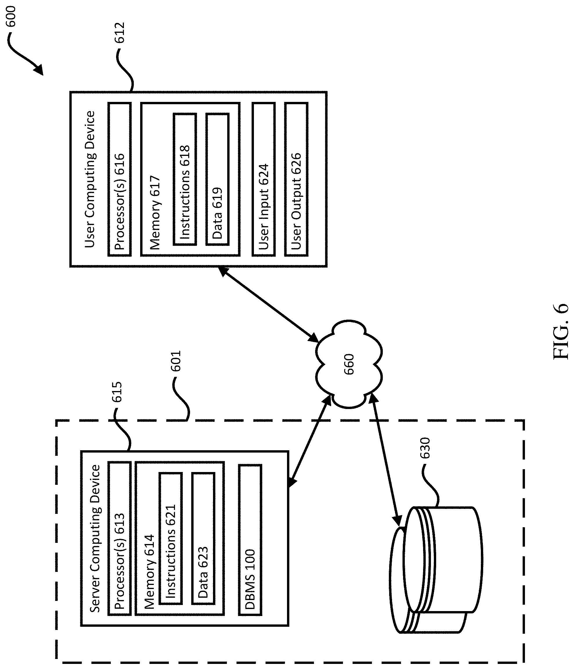 Patent US11782921 Figure 6 – Columnar cache query using hybrid query execution plan
