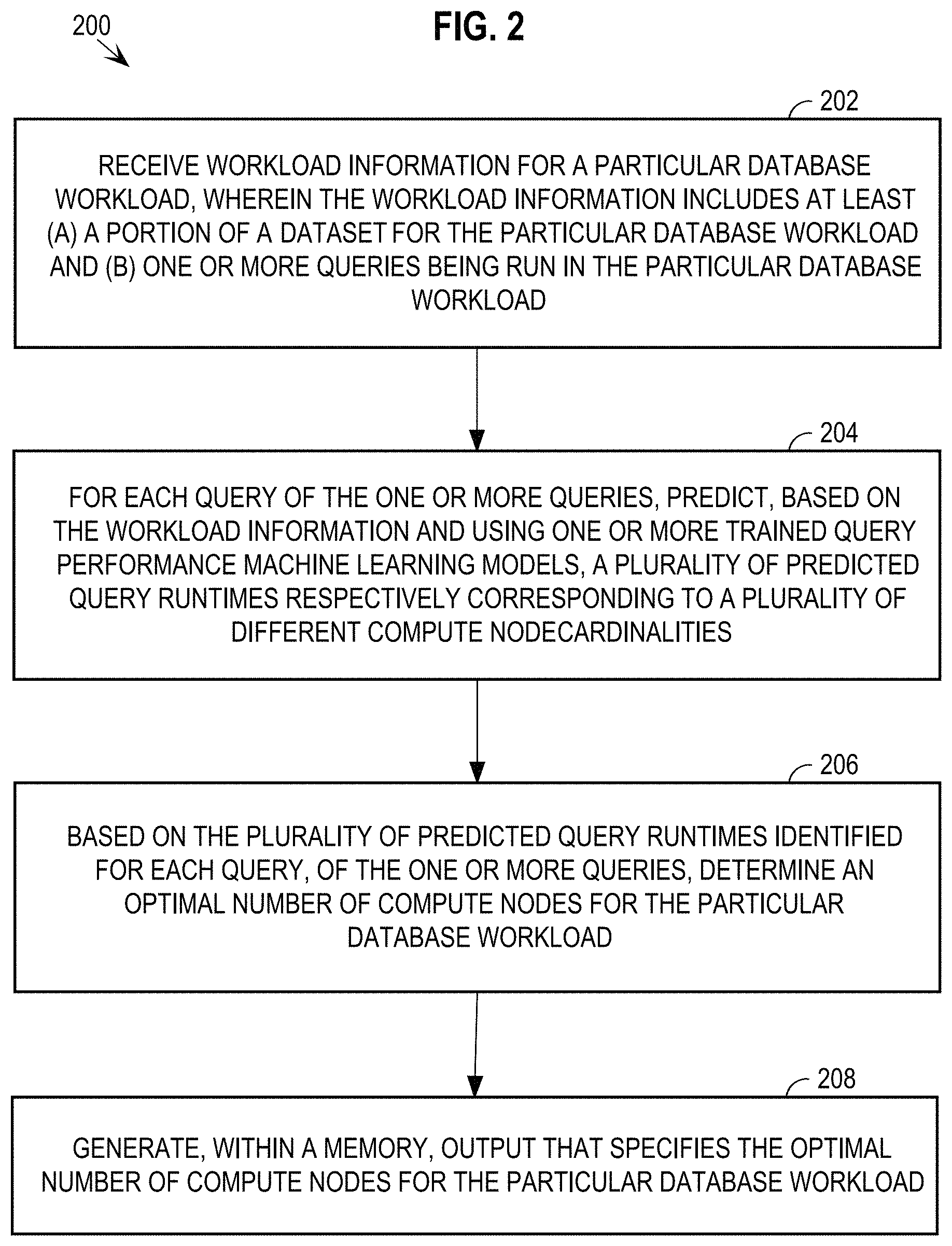 Patent US11782926 Figure 2 – Automated provisioning for database performance
