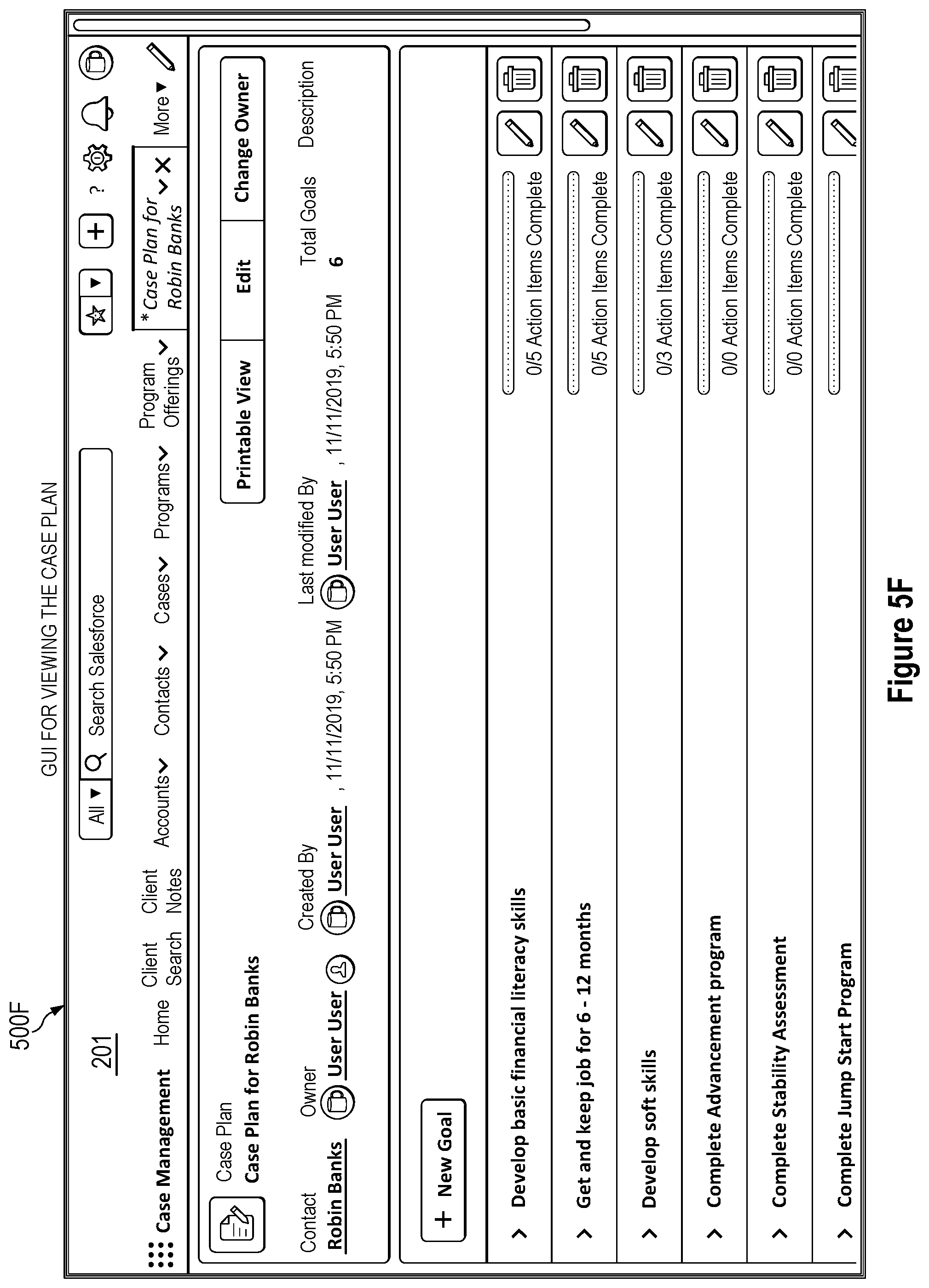 Patent US11782943 Figure 18 – Method and system for case management