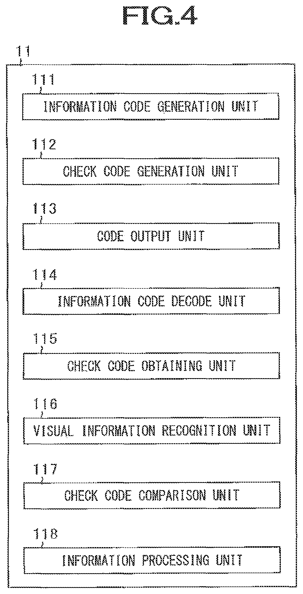 Patent US11782972 Figure 4 – Information processing system, information code generating system, information processing method, and information code generating method