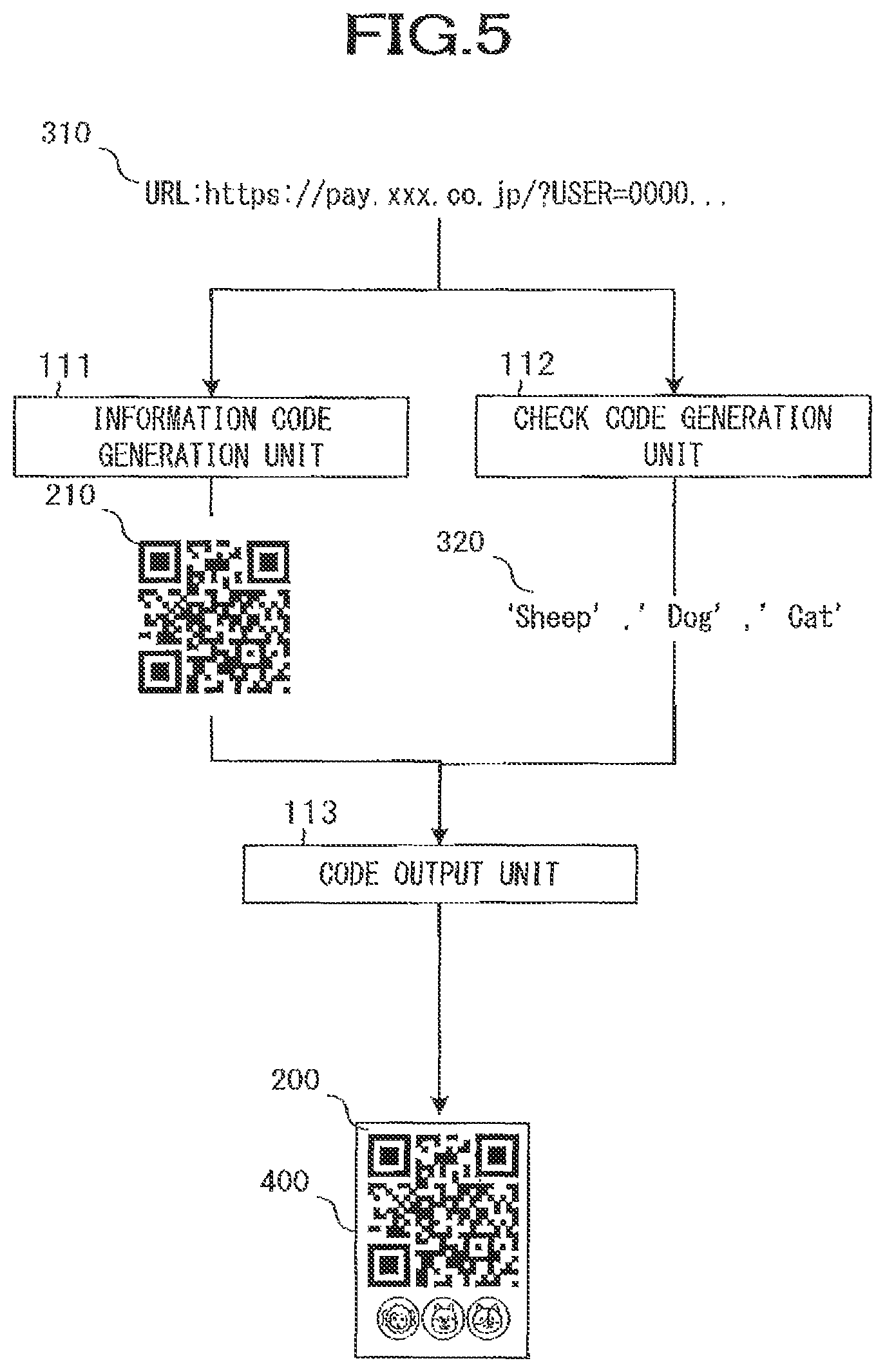 Patent US11782972 Figure 5 – Information processing system, information code generating system, information processing method, and information code generating method