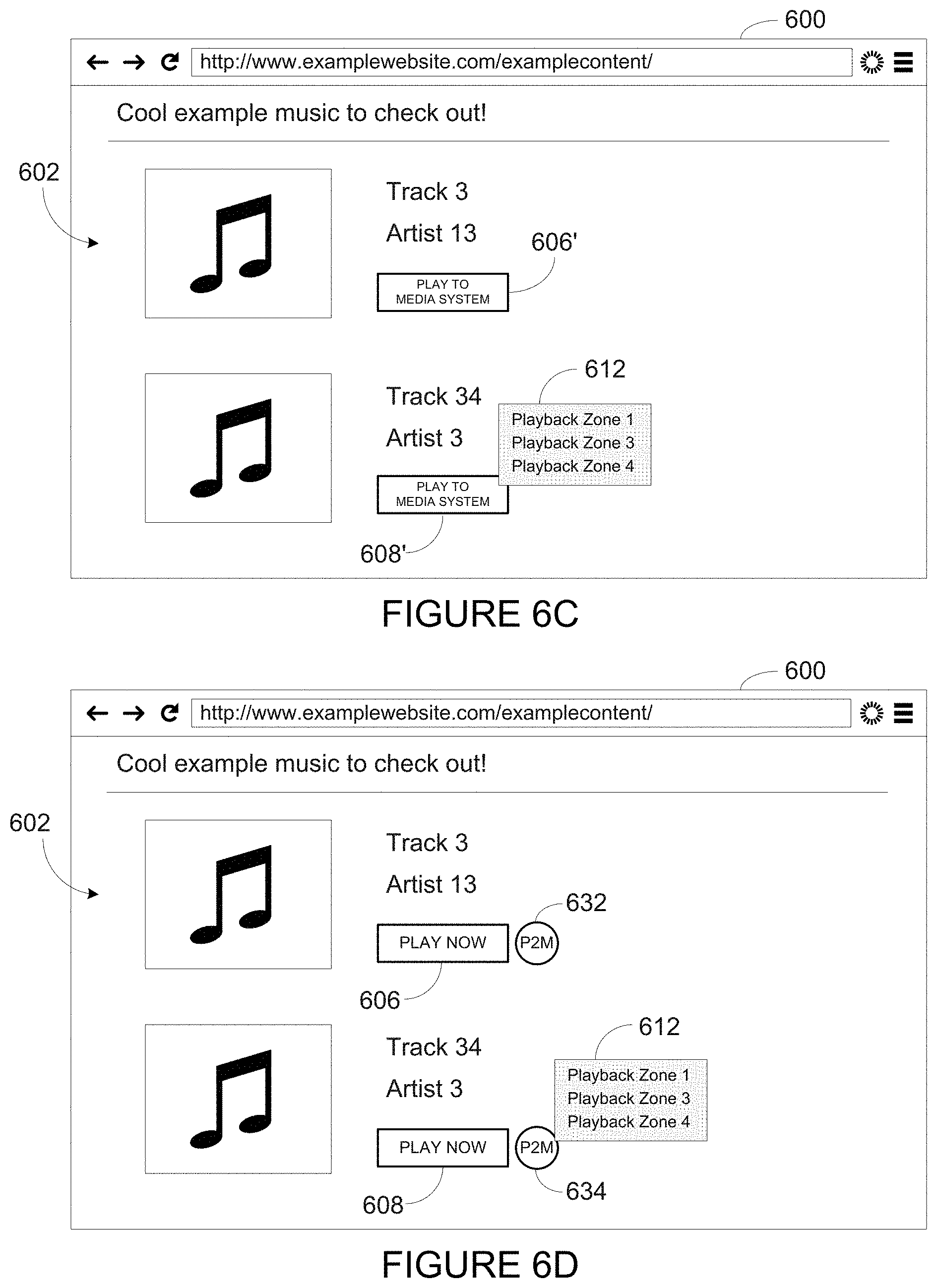 Patent US11782977 Figure 6 – Webpage media playback